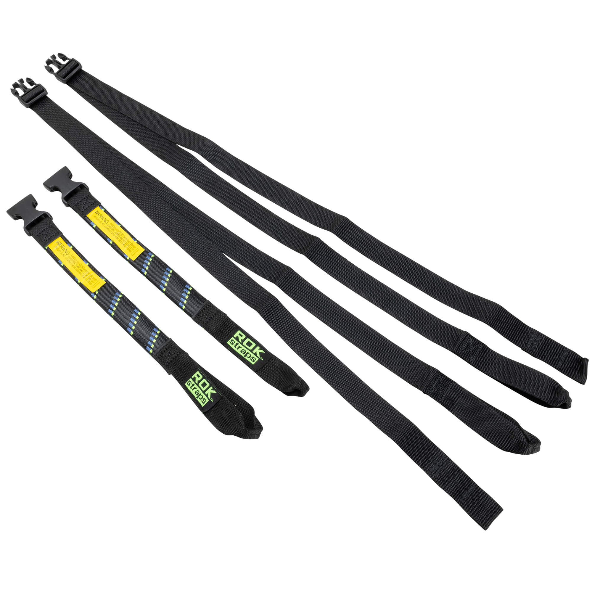 The Ultimate Adjustable Cargo Straps Twin Pack - 18"-60" x 1" - Black/Blue/Green - Image 4