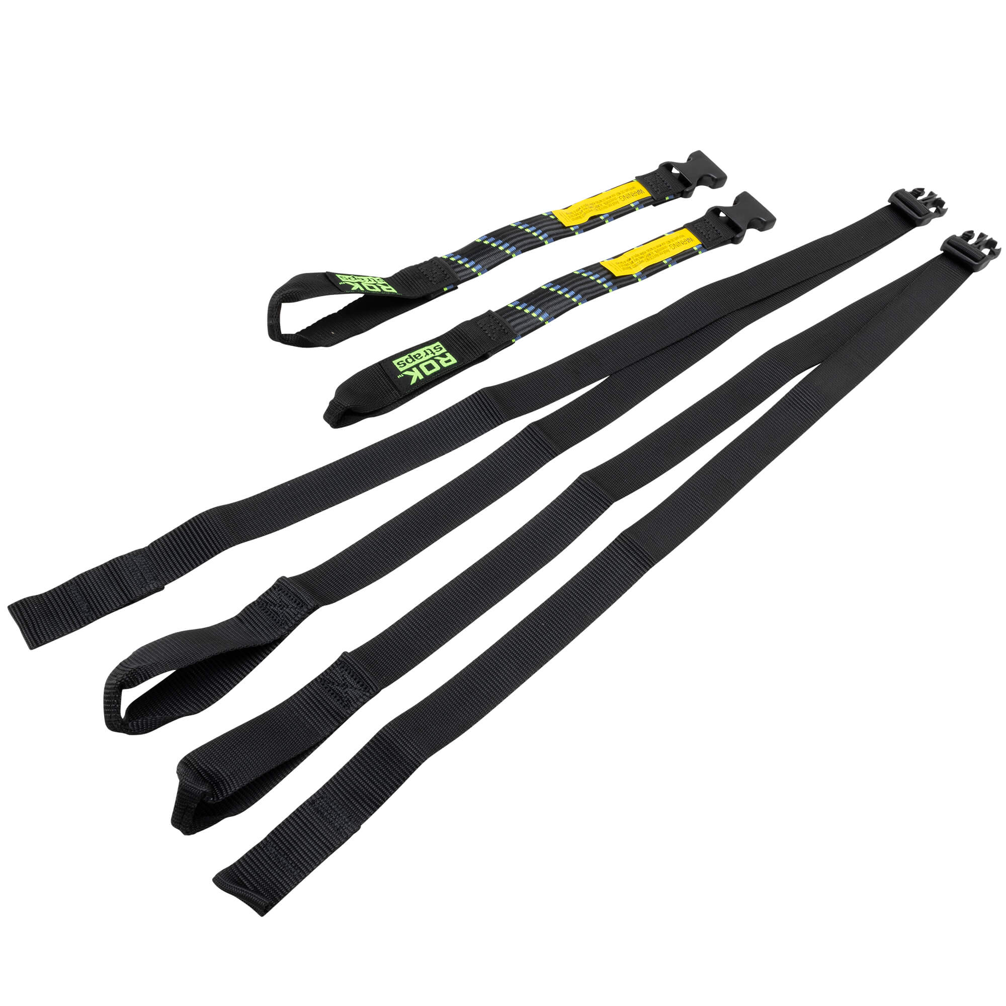 The Ultimate Adjustable Cargo Straps Twin Pack - 18"-60" x 1" - Black/Blue/Green - Image 5