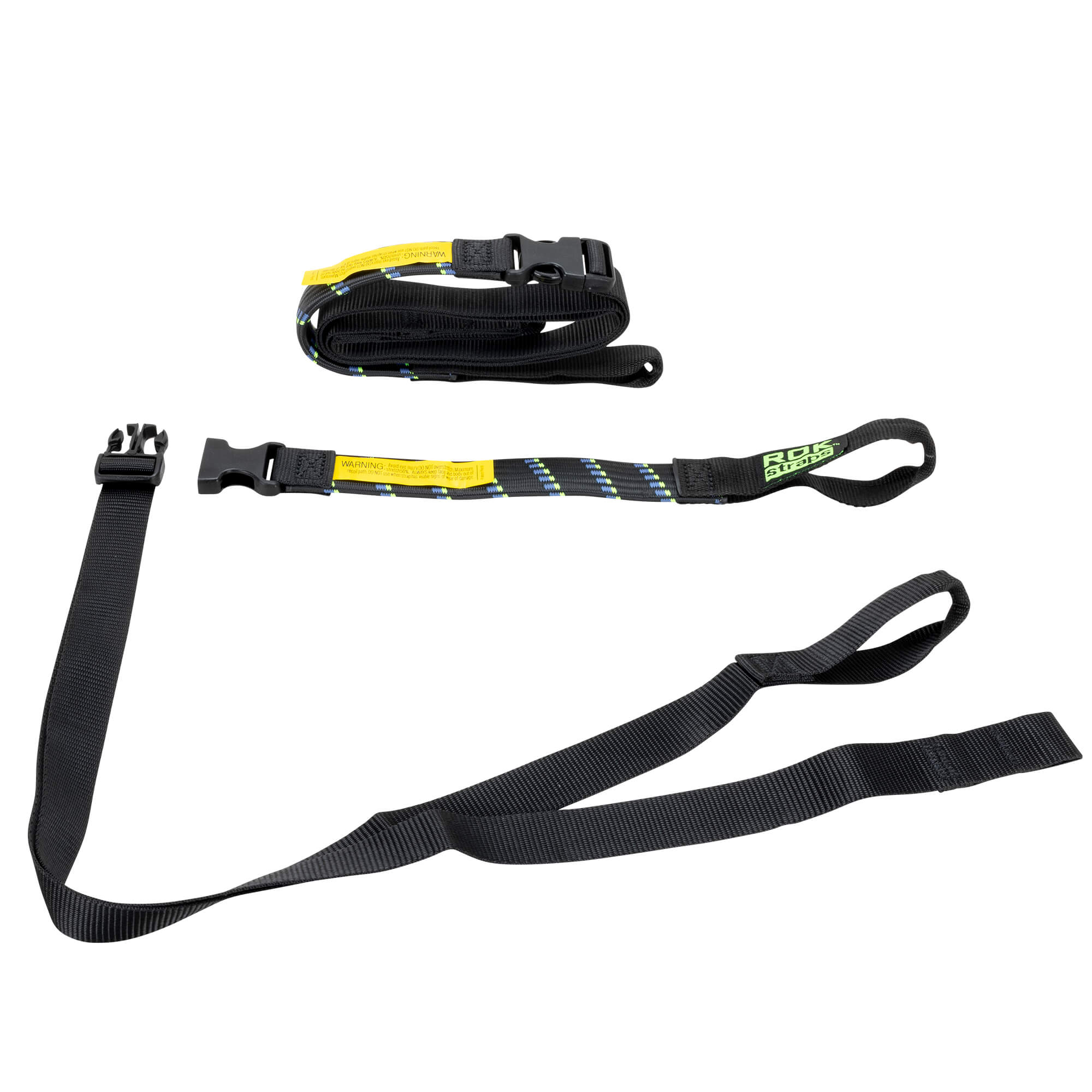 The Ultimate Adjustable Cargo Straps Twin Pack - 18"-60" x 1" - Black/Blue/Green - Image 6