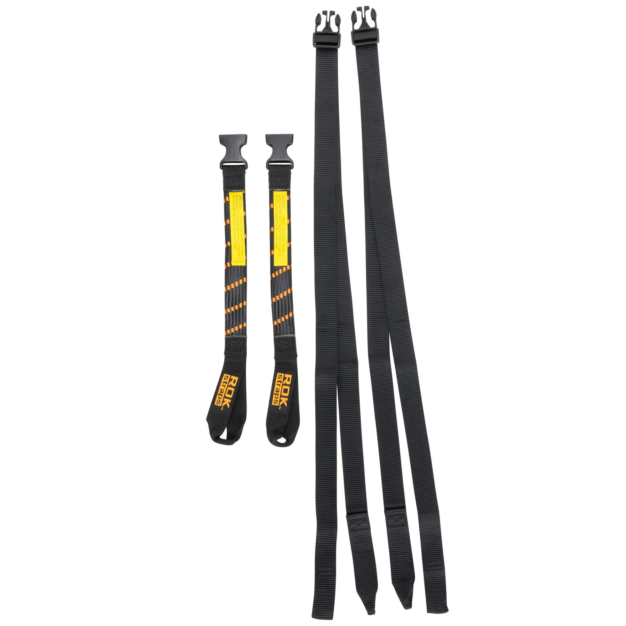 The Ultimate Adjustable Cargo Straps Twin Pack - 18"-60" x 1" - Black/Orange - Image 3