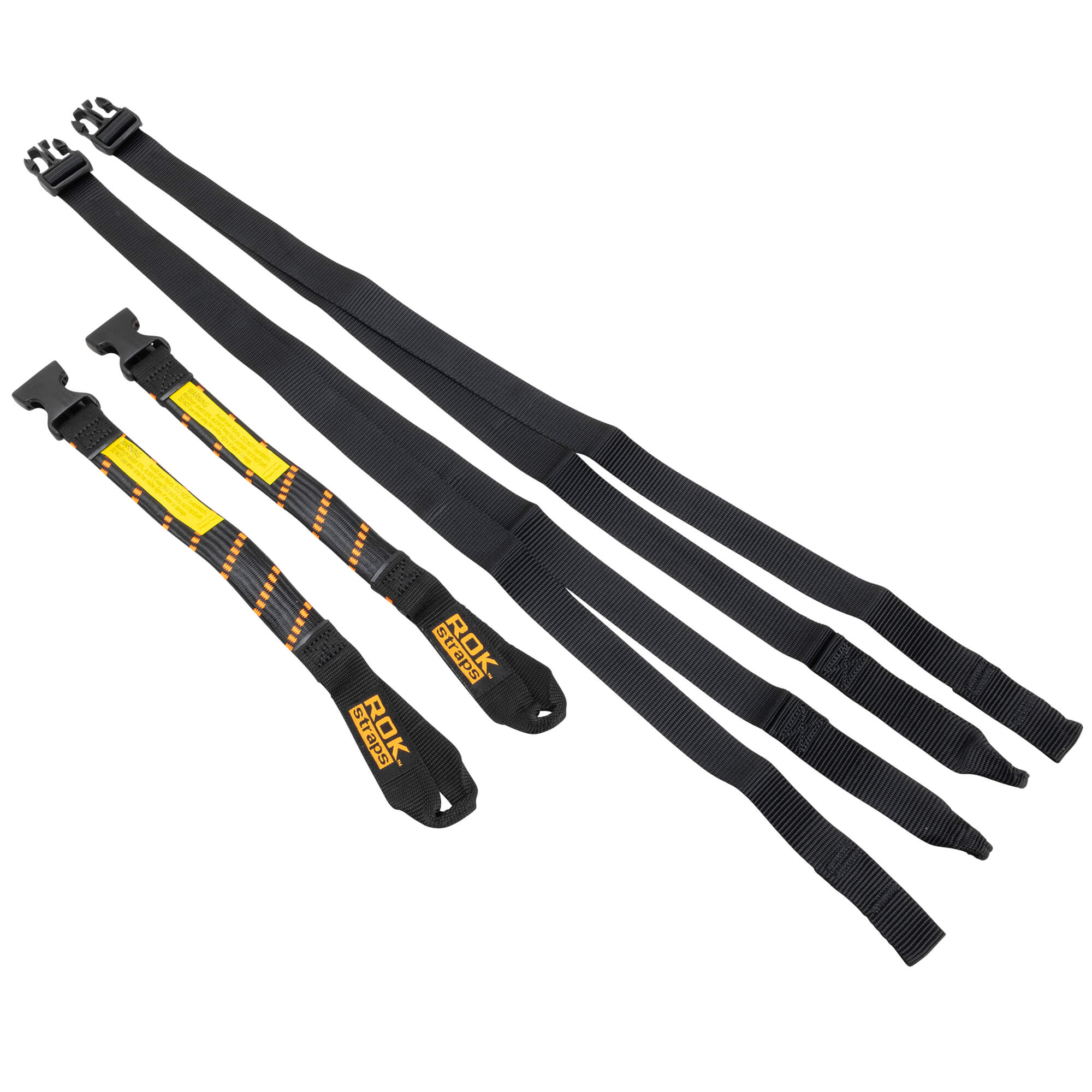 The Ultimate Adjustable Cargo Straps Twin Pack - 18"-60" x 1" - Black/Orange - Image 4