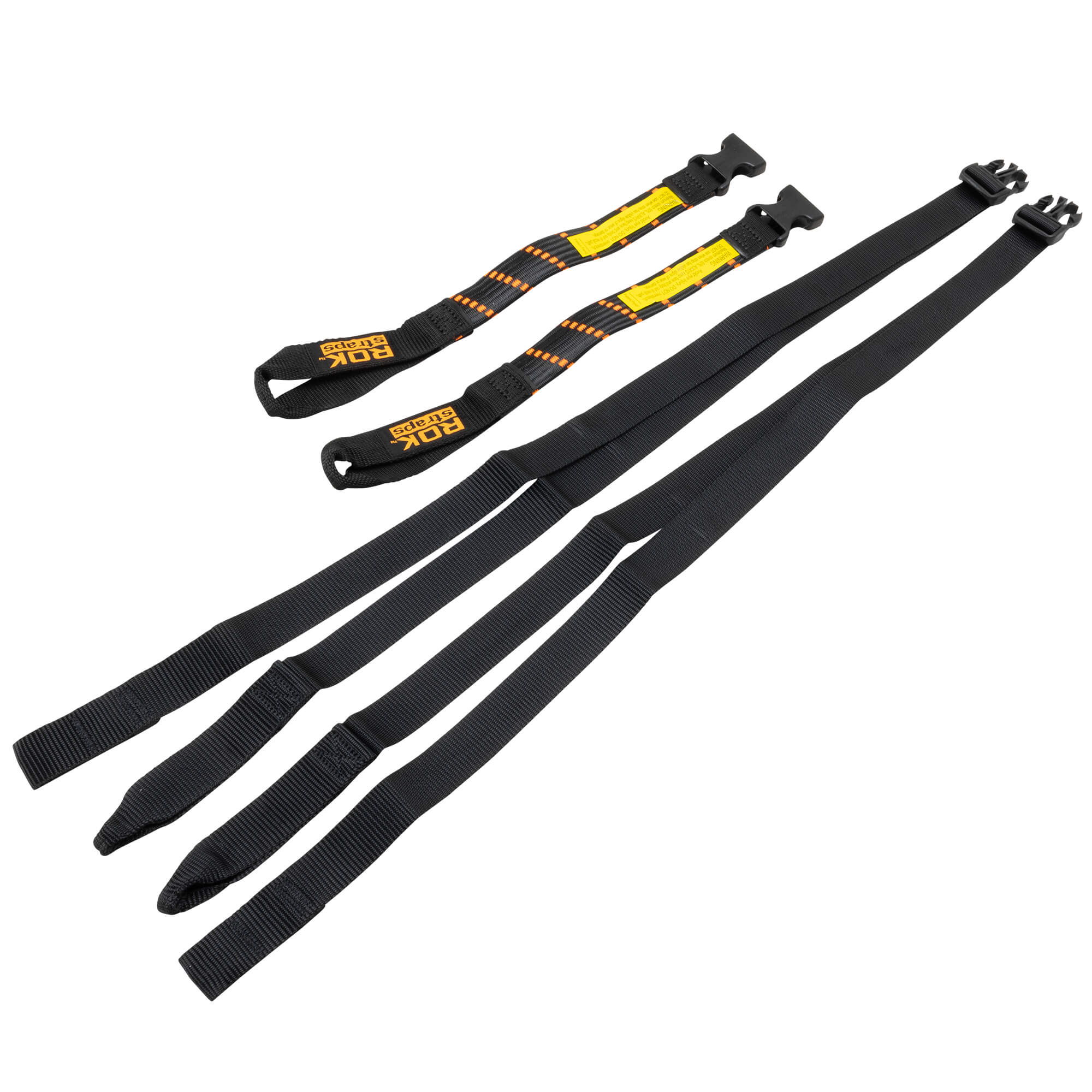 The Ultimate Adjustable Cargo Straps Twin Pack - 18"-60" x 1" - Black/Orange - Image 5