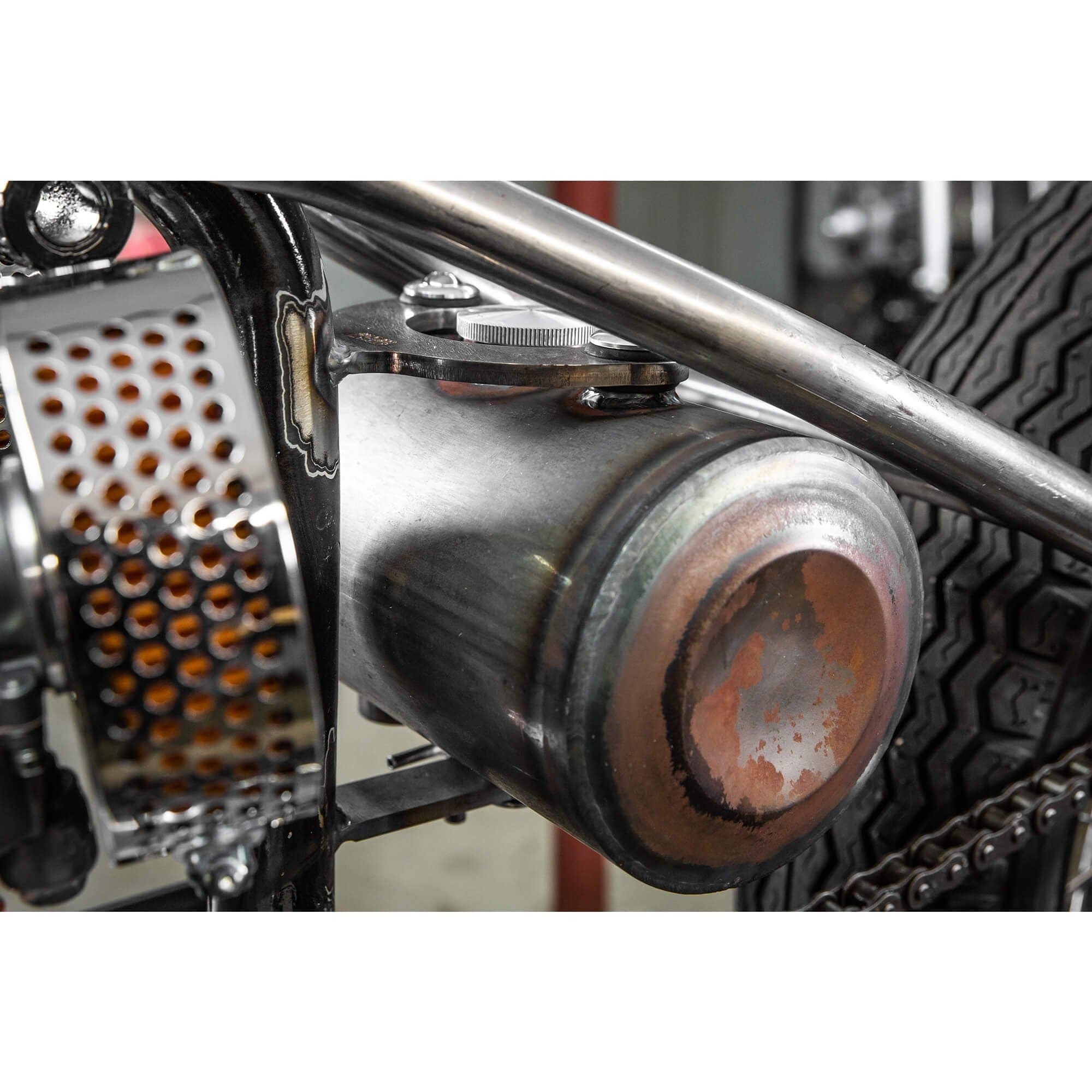 Rubber Mount Bracket Kit for Lowbrow Oil Tanks - for 500 / 650 c.c. unit Triumph Motorcycles - Aluminum Washers - Image 14