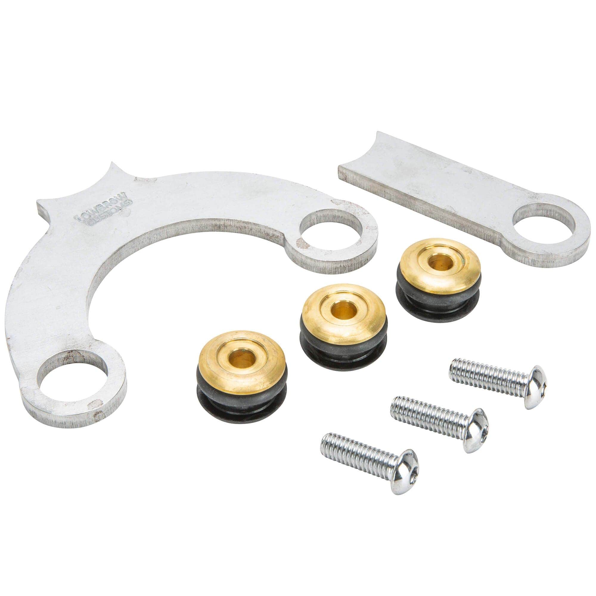 Rubber Mount Bracket Kit for Lowbrow Oil Tanks - for 500 / 650 c.c. unit Triumph Motorcycles - Brass Washers - Image 3