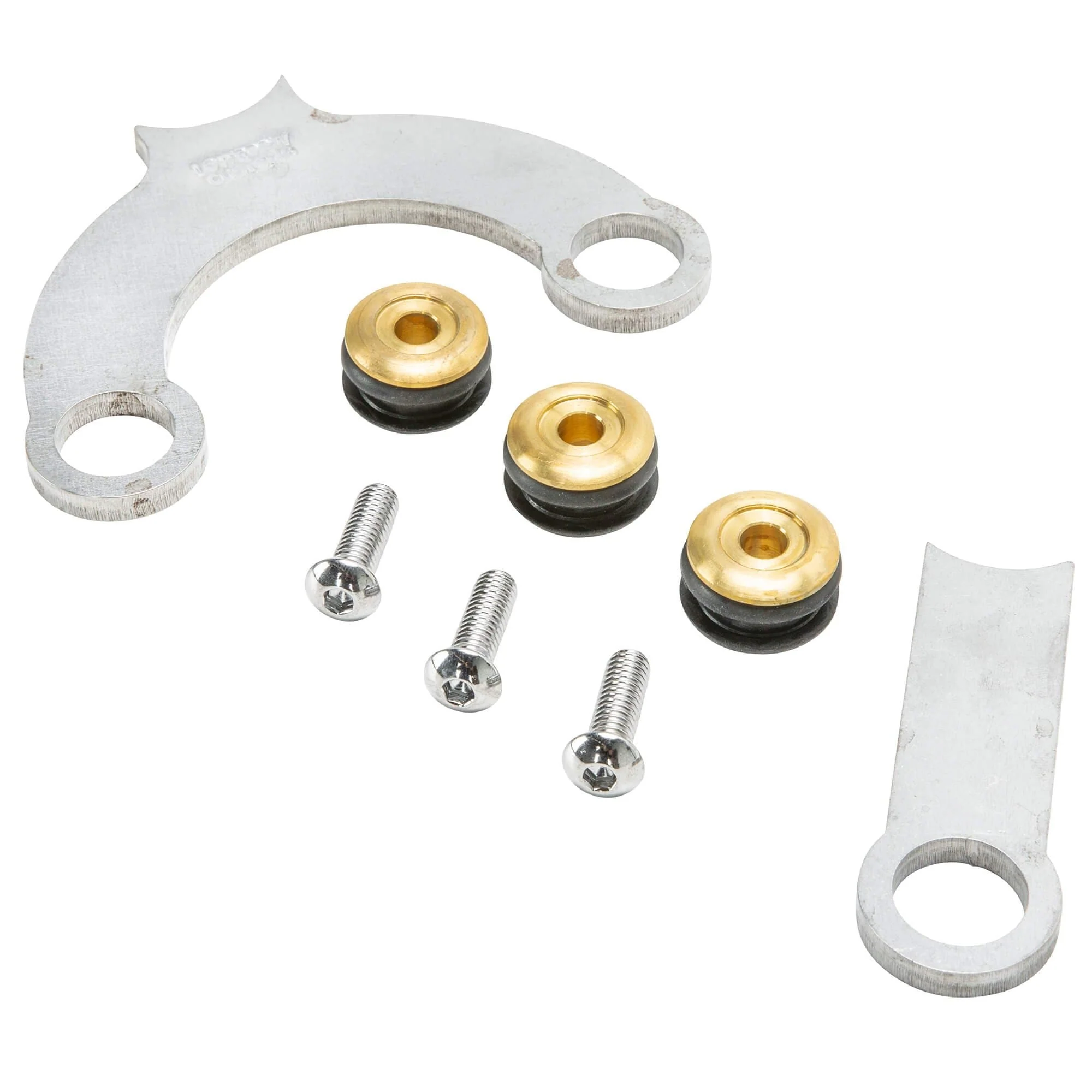 Rubber Mount Bracket Kit for Lowbrow Oil Tanks - for 500 / 650 c.c. unit Triumph Motorcycles - Brass Washers - Image 4