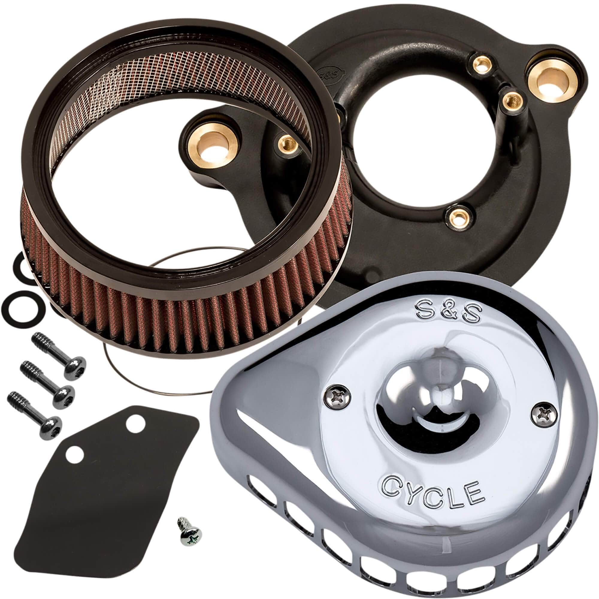 Mini Teardrop Stealth Air Cleaner - Chrome - 2017-Up Harley-Davidson M8 Models
