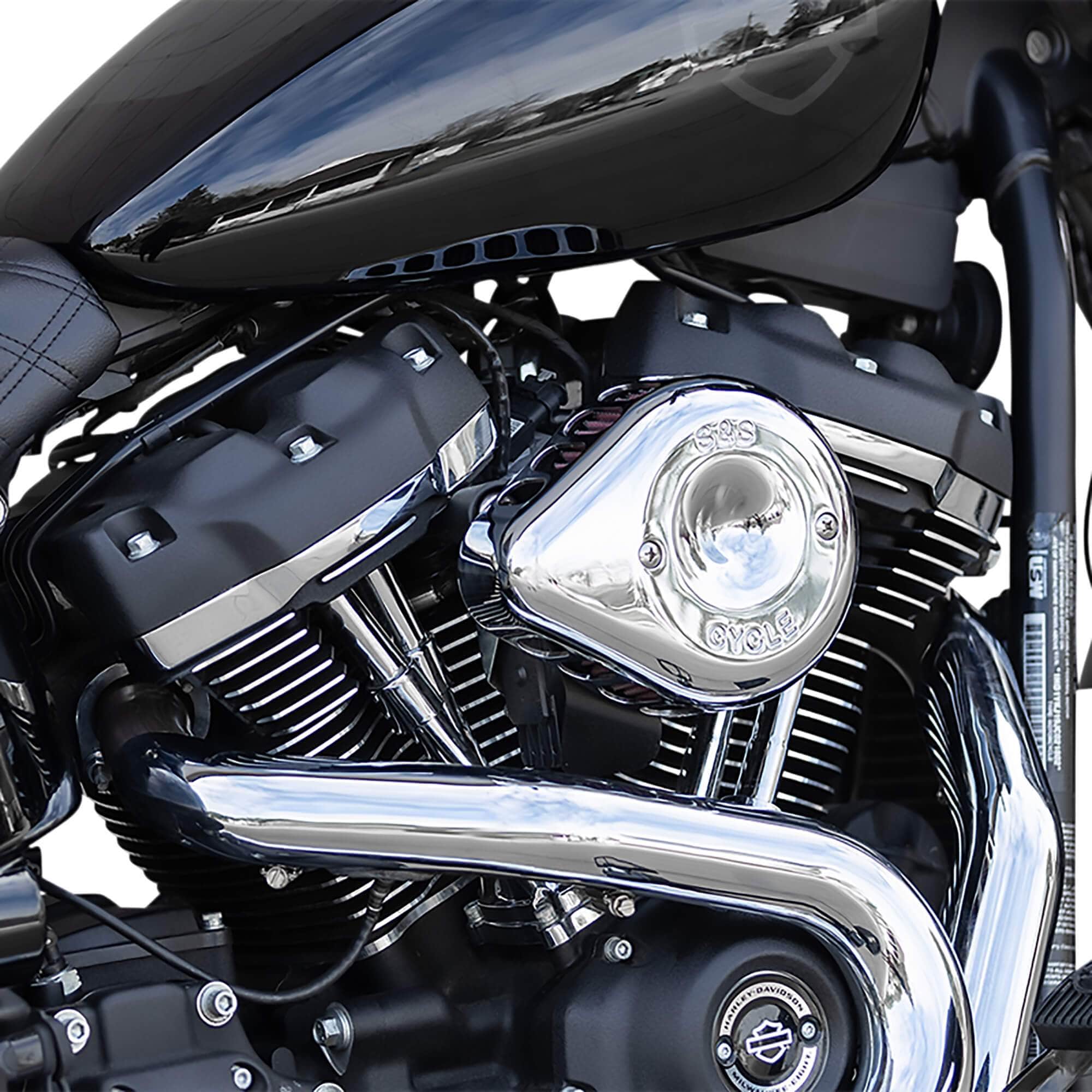 Mini Teardrop Stealth Air Cleaner - Chrome - 2017-Up Harley-Davidson M8 Models - Image 2