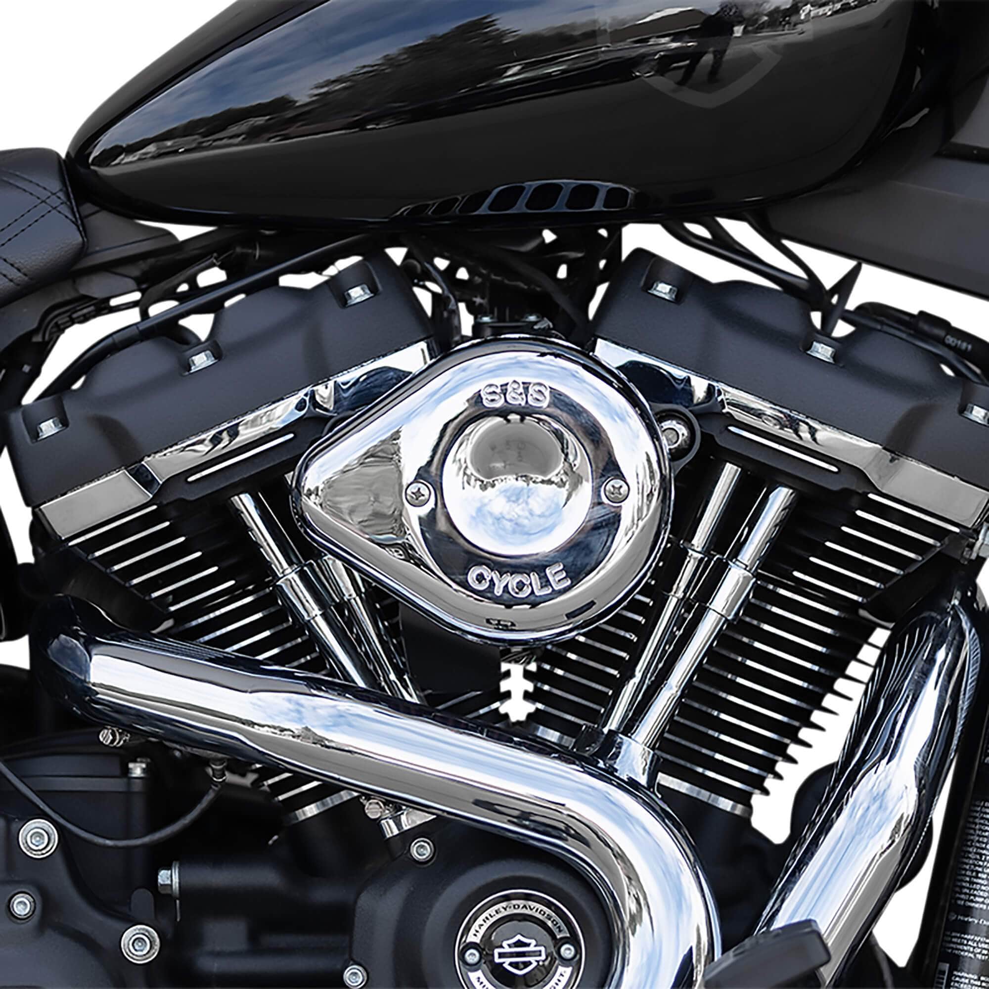 Mini Teardrop Stealth Air Cleaner - Chrome - 2017-Up Harley-Davidson M8 Models - Image 3