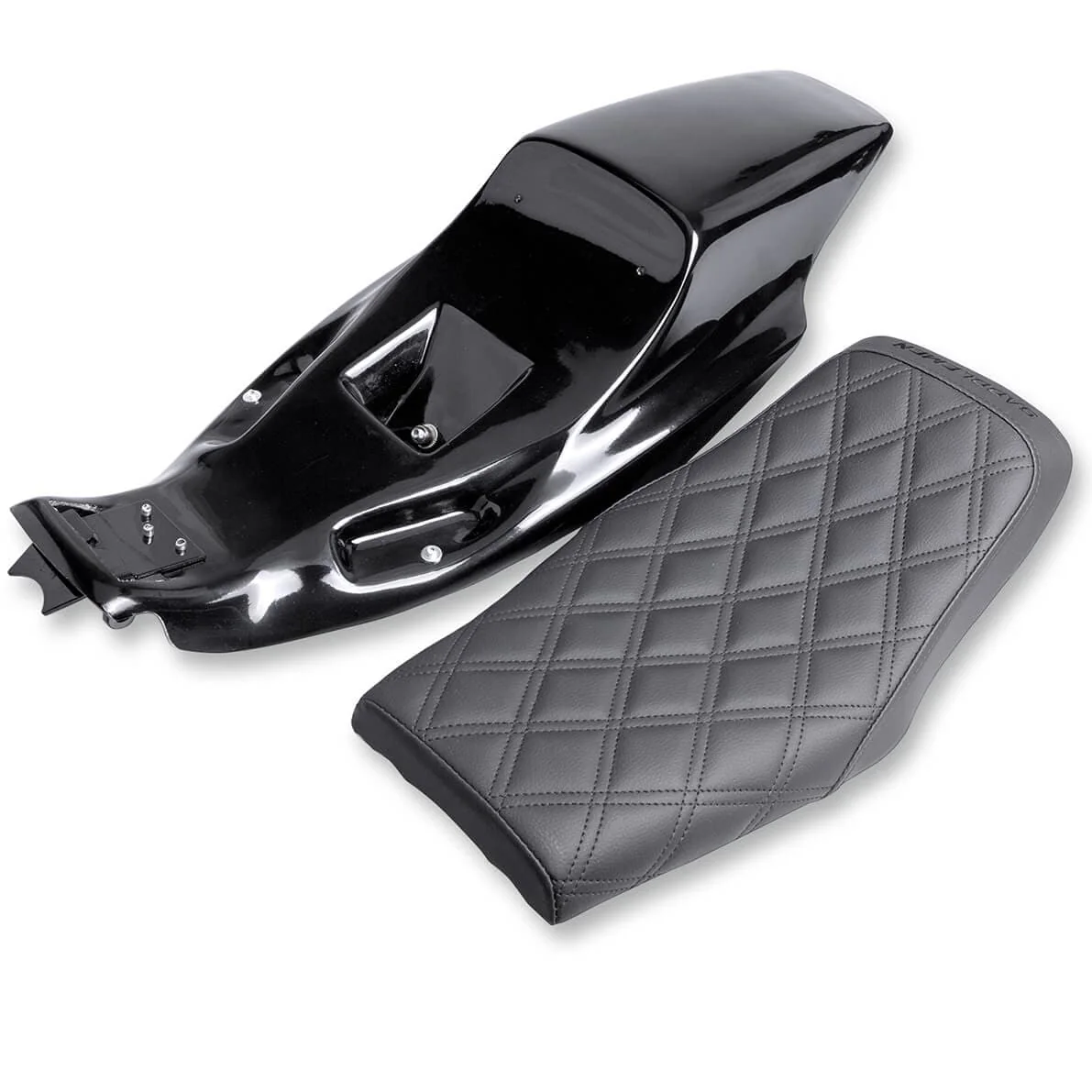 Eliminator Tail Section/Seat - Lattice Stitched - fits 2004-Up Harley-Davidson Sportsters