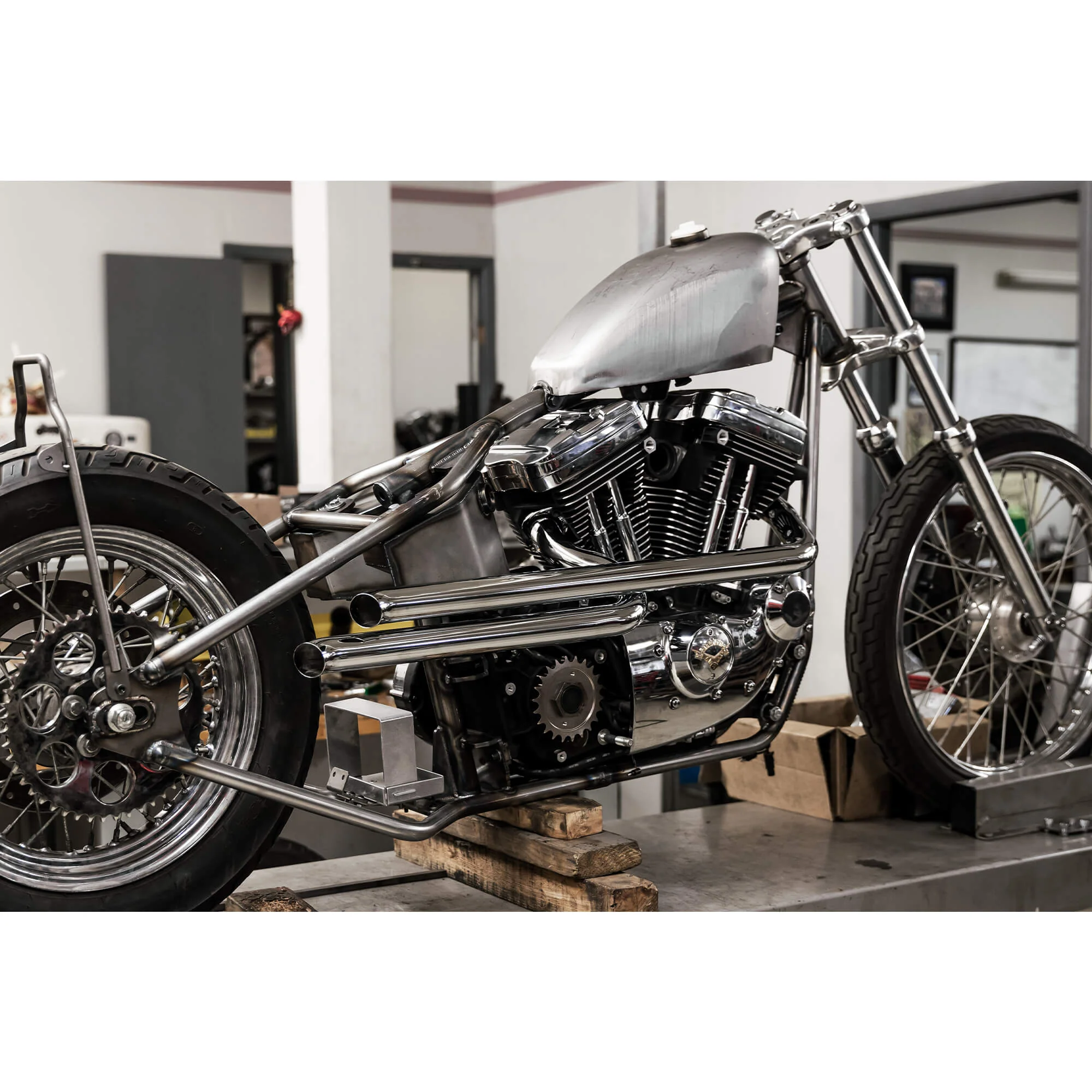 Shotgun Exhaust Pipes 1990-2003 Harley-Davidson Sportster XL Chrome - Image 13
