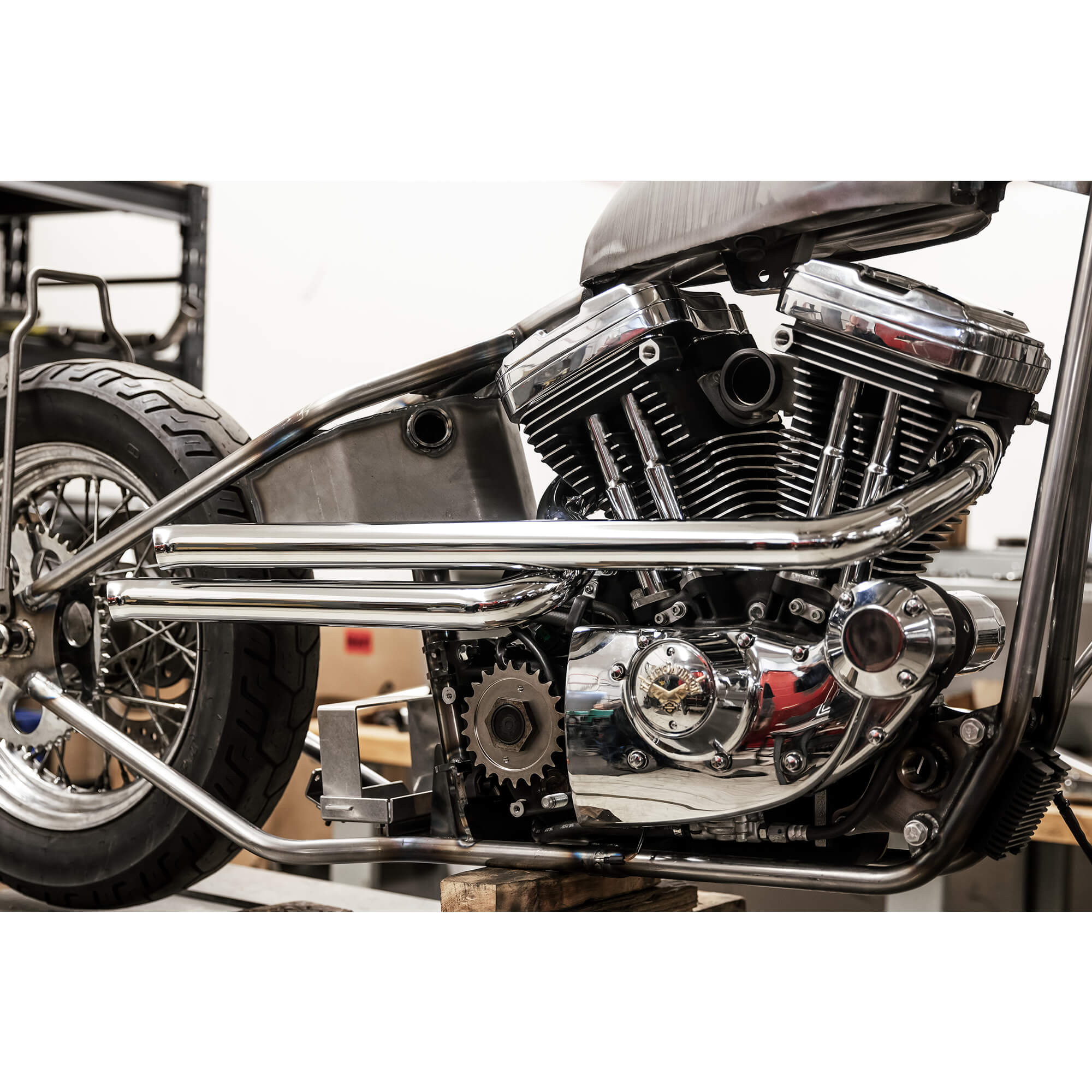 Shotgun Exhaust Pipes 1990-2003 Harley-Davidson Sportster XL Chrome - Image 15