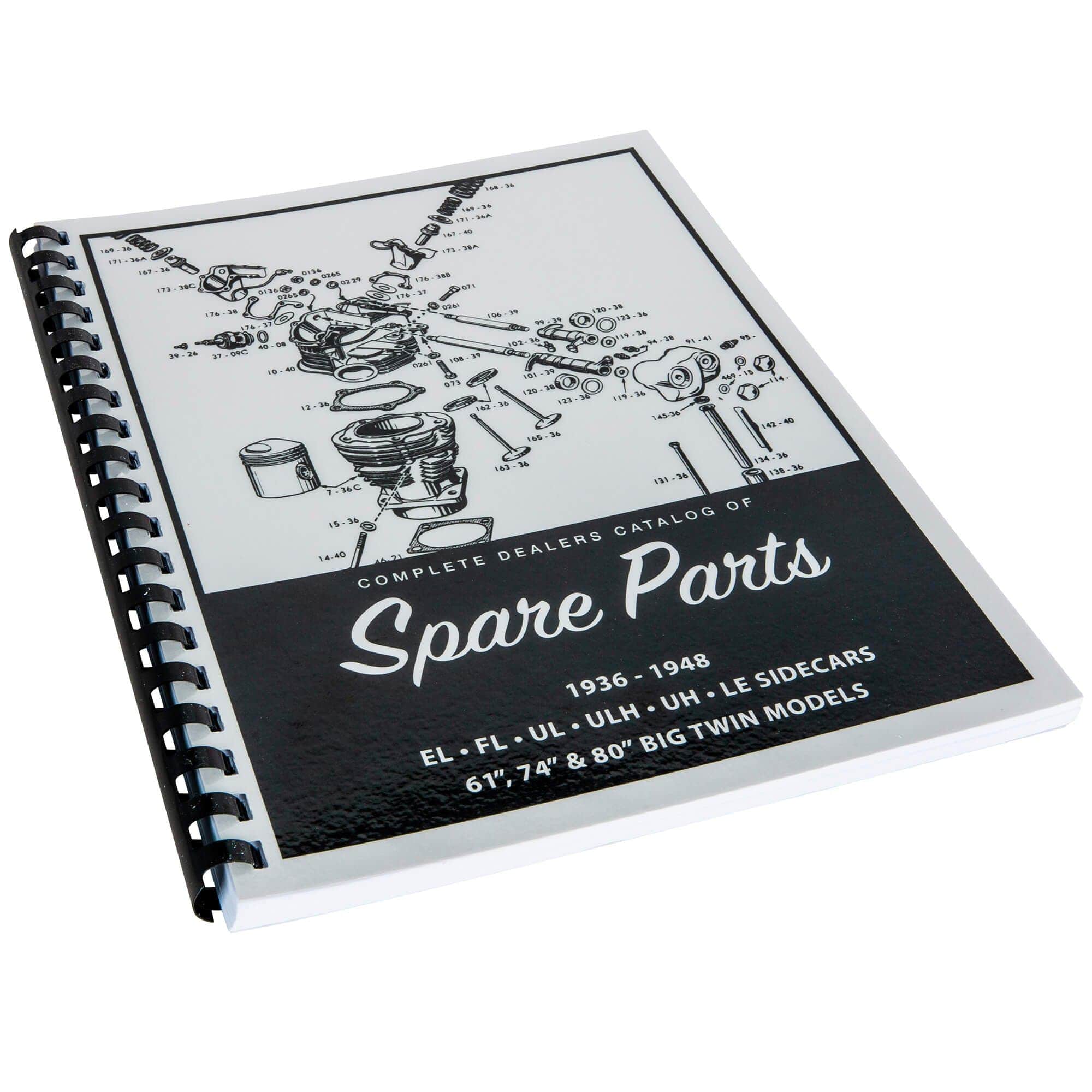 Spare Parts Book for 1936-1948 Harley-Davidson Knucklehead and Flathead