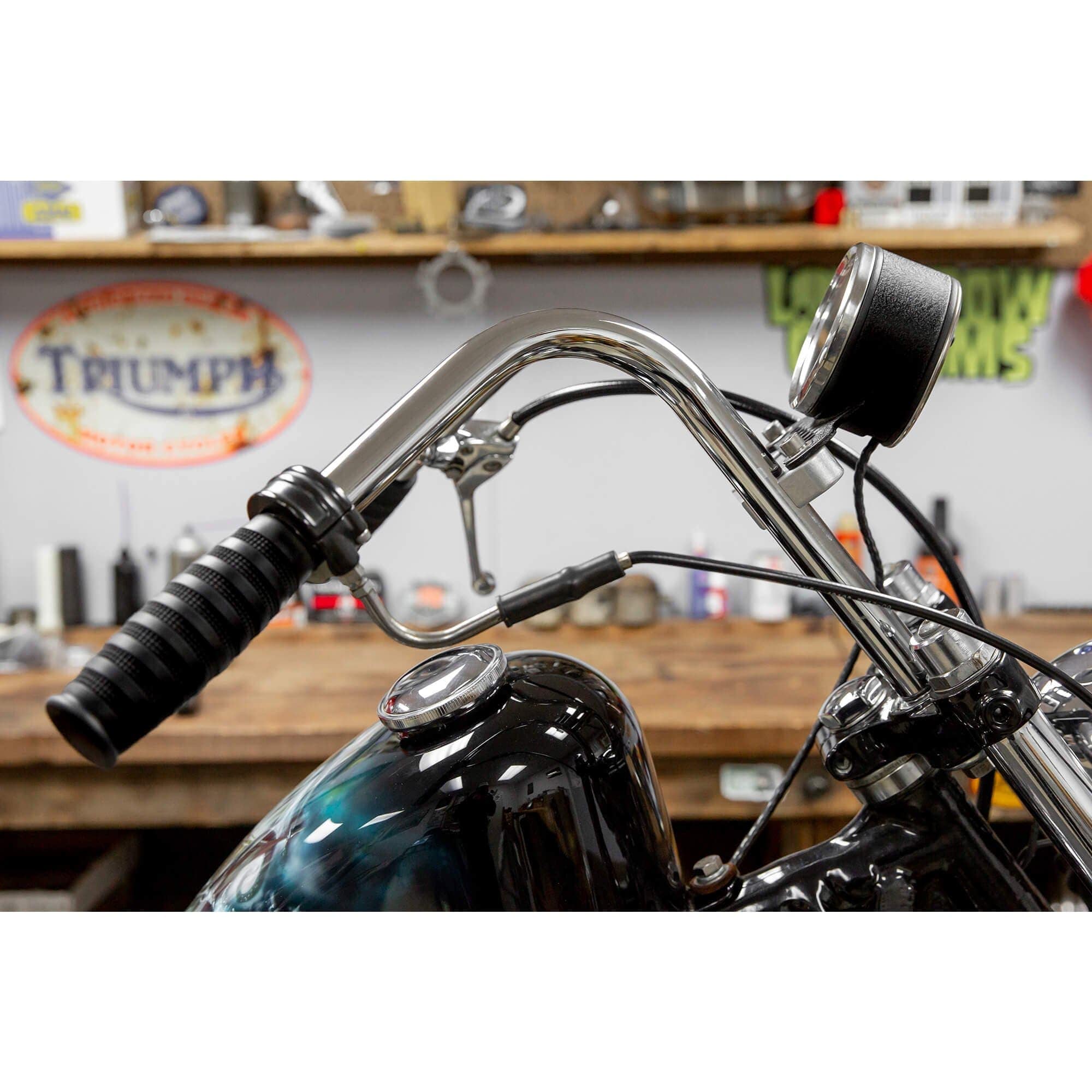 Speedometer Gauge Riser Mount for 1 inch T-Bar Handlebars - Black - Image 11