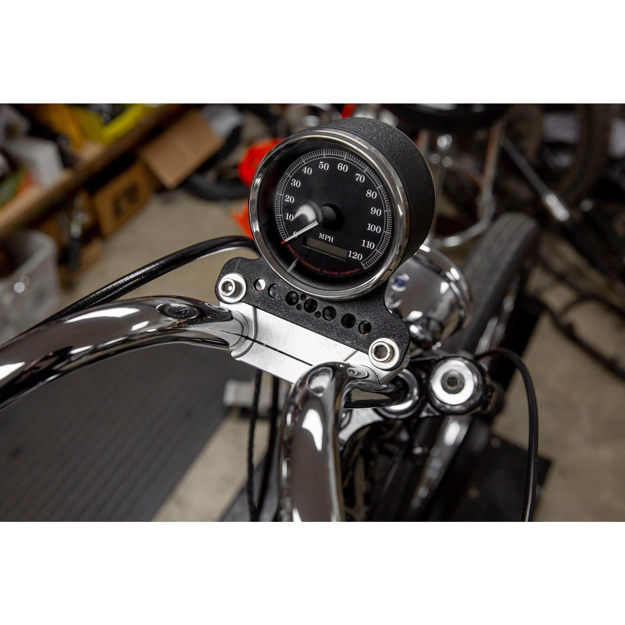 Speedometer Gauge Riser Mount for 1 inch T-Bar Handlebars - Black - Image 8