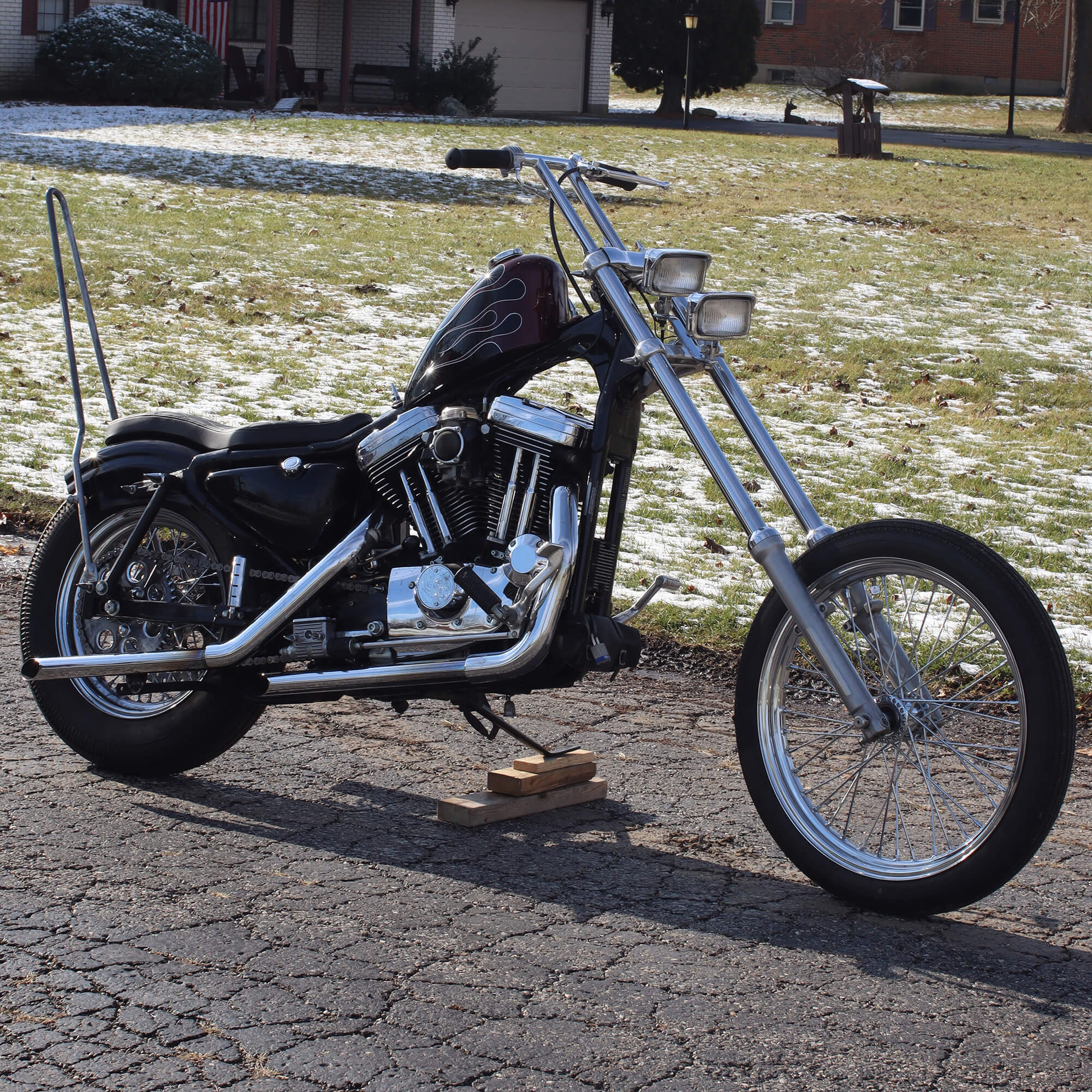Skinny Style Seat - Black Horizontal Pleat - 1982-2003 Harley-Davidson Sportsters - Image 6