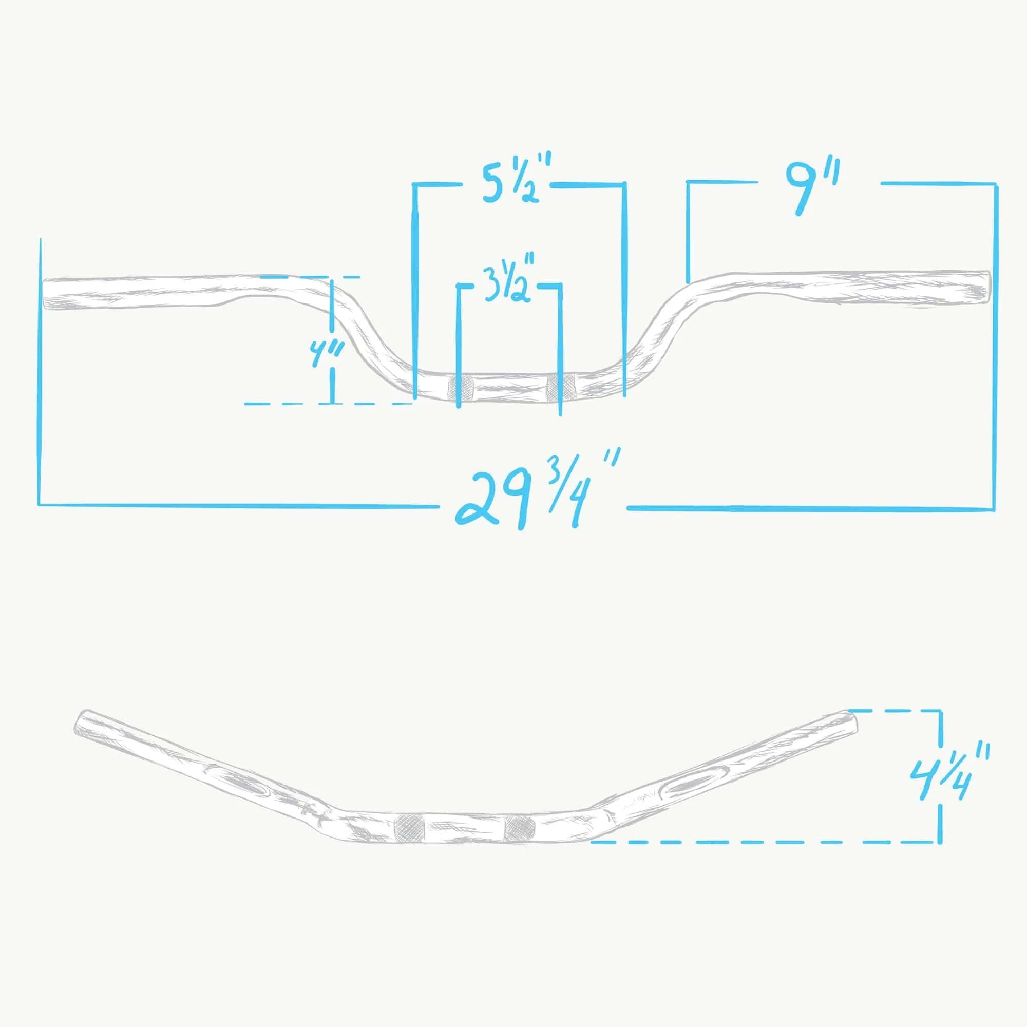 Super Four Bar Handlebars - 1 inch - Chrome - Image 3