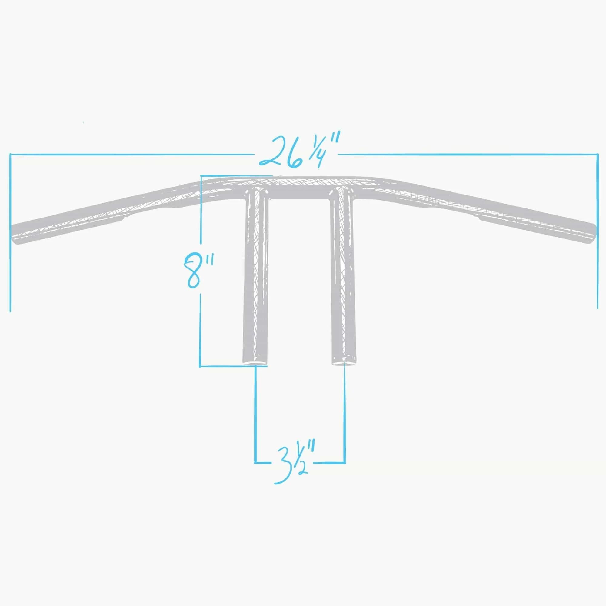 T-Bars Handlebars - 8 inch Rise - 1" Diameter - Black - Image 3