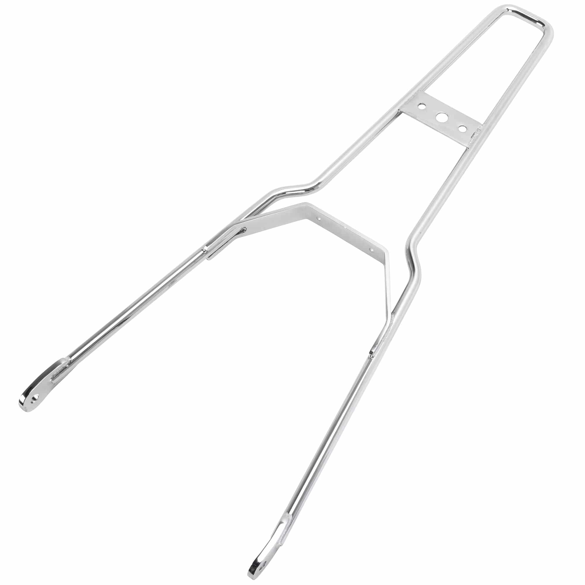 Chrome Square Top Sissy Bar - Flat Fender - Box Tail Light - Image 2