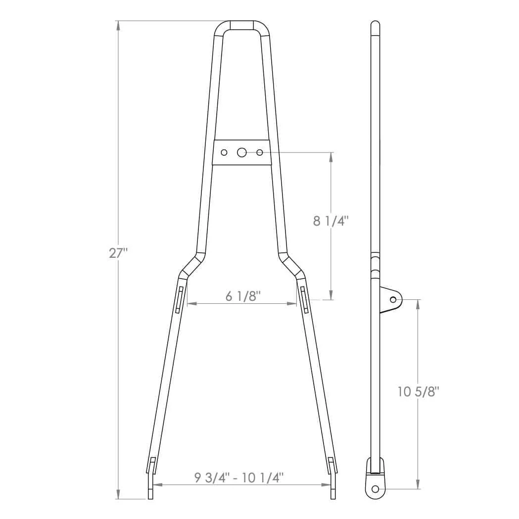 Chrome Square Top Sissy Bar - Round Fender - Box Tail Light - Image 3