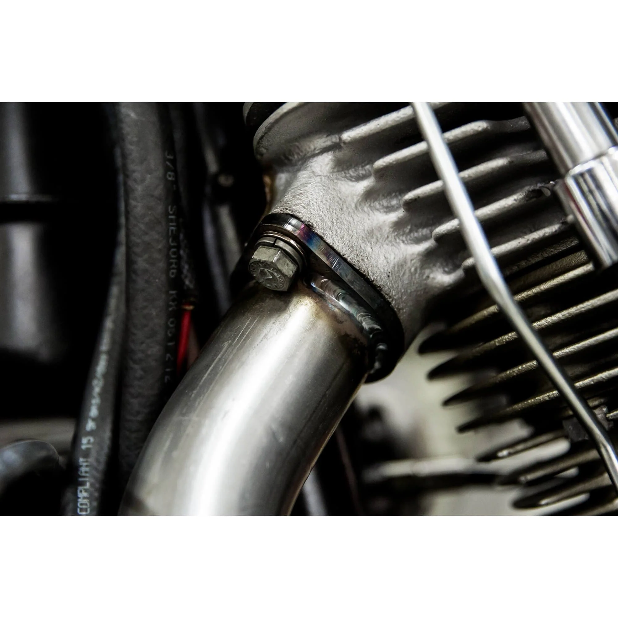 Exhaust Pipe Set 1966-1969 Harley-Davidson Generator Shovelhead FL FLH 74 ci - Bare Steel - Image 10