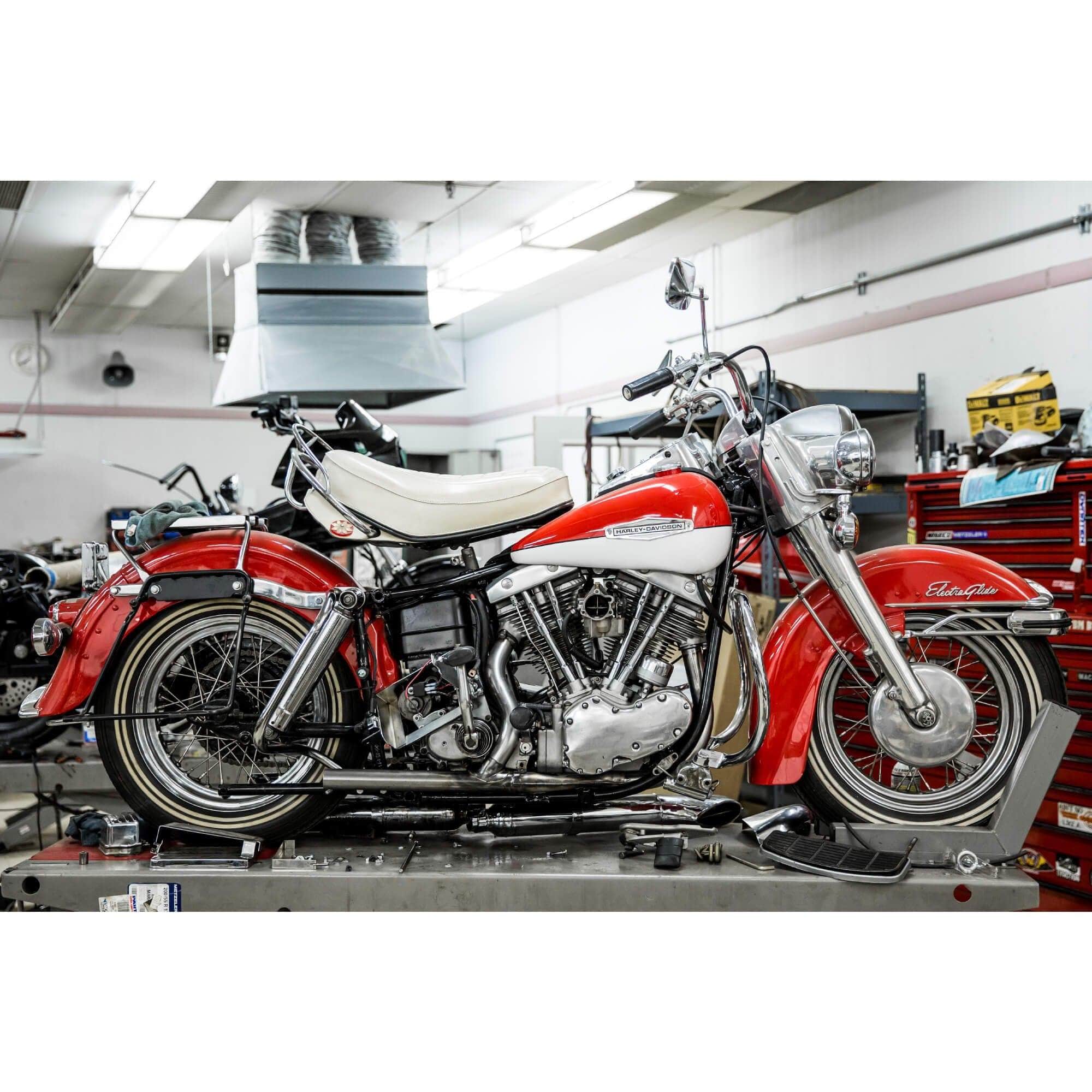 Exhaust Pipe Set 1966-1969 Harley-Davidson Generator Shovelhead FL FLH 74 ci - Bare Steel - Image 6