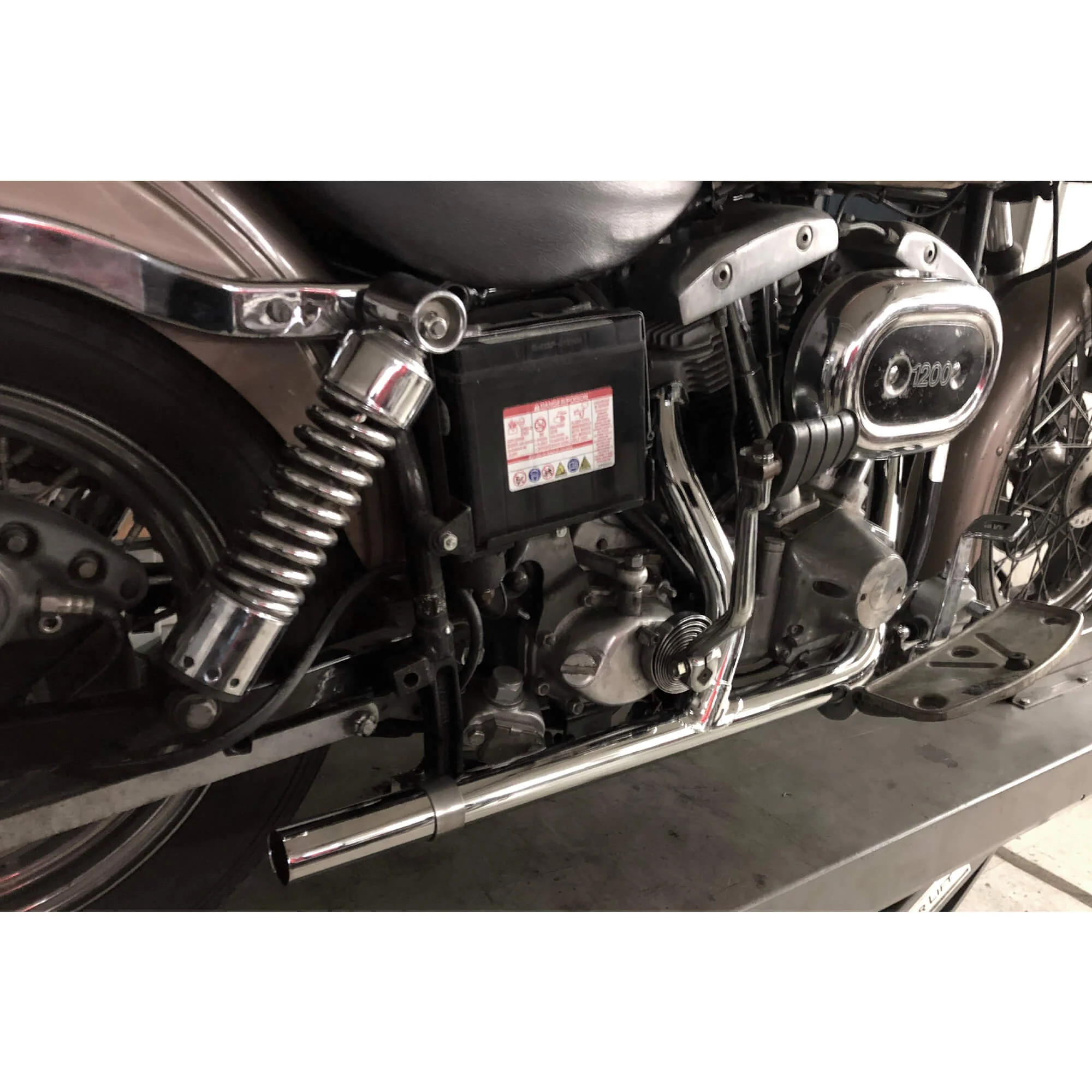 Exhaust Pipe Set 2-into-1 1970-84 Harley Cone Shovelhead - Chrome OEM #65435-70 - Image 6