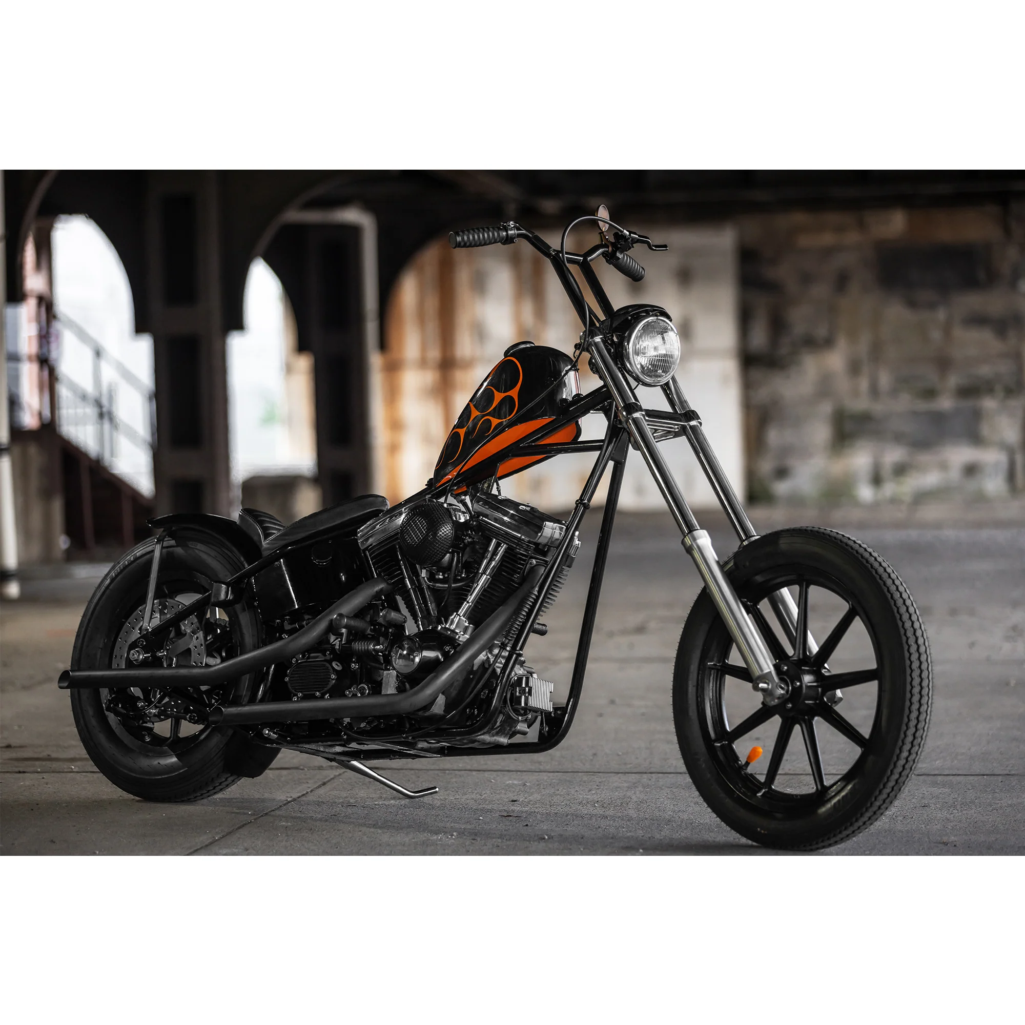 Full Rigid Chopper Frame 1936-1999 Harley-Davidson Big Twin 5 Speed - 3" Up - Frisco Tank Mounts - Horseshoe Oil Tank - Image 5