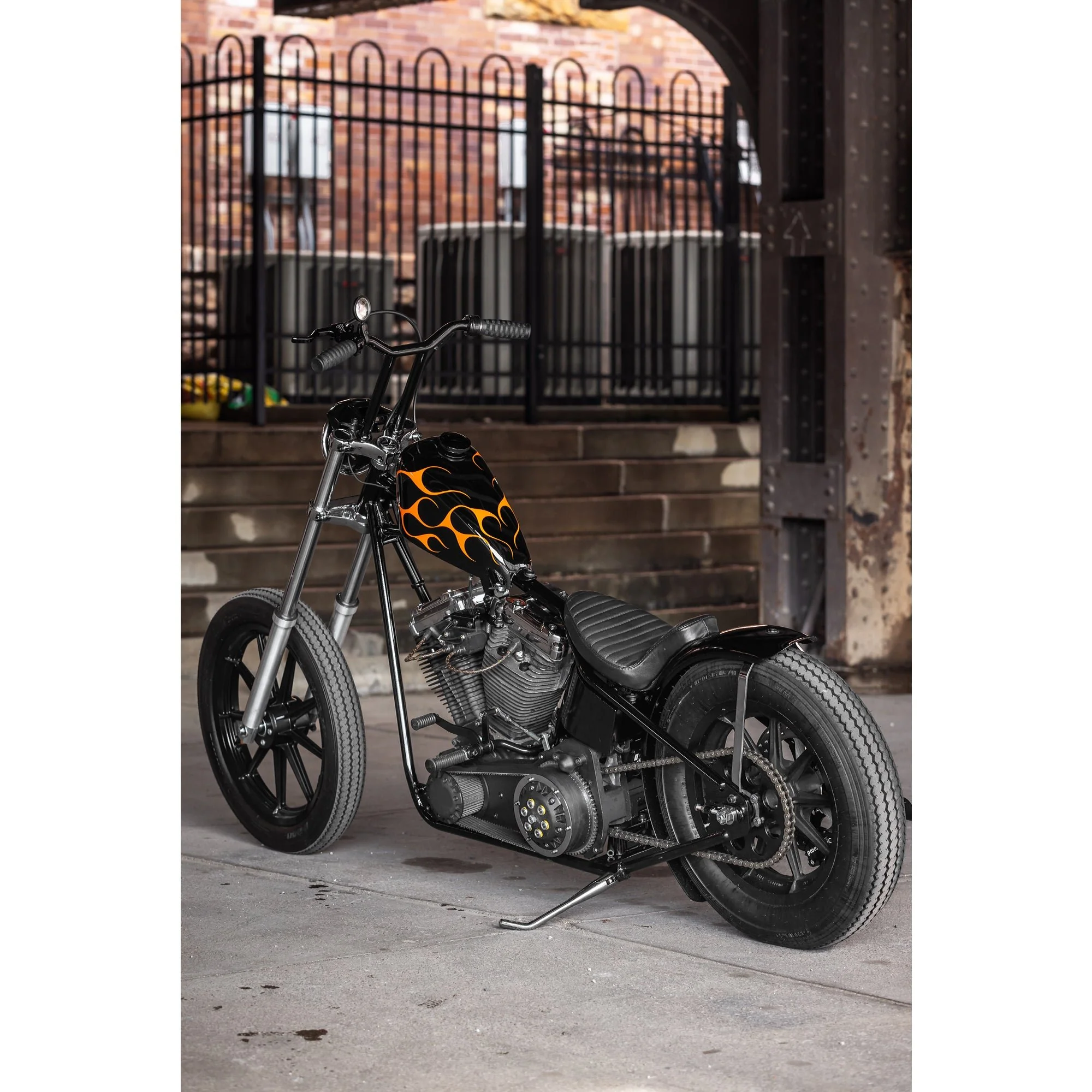 Full Rigid Chopper Frame 1936-1999 Harley-Davidson Big Twin 5 Speed - 3" Up - Frisco Tank Mounts - Horseshoe Oil Tank - Image 6