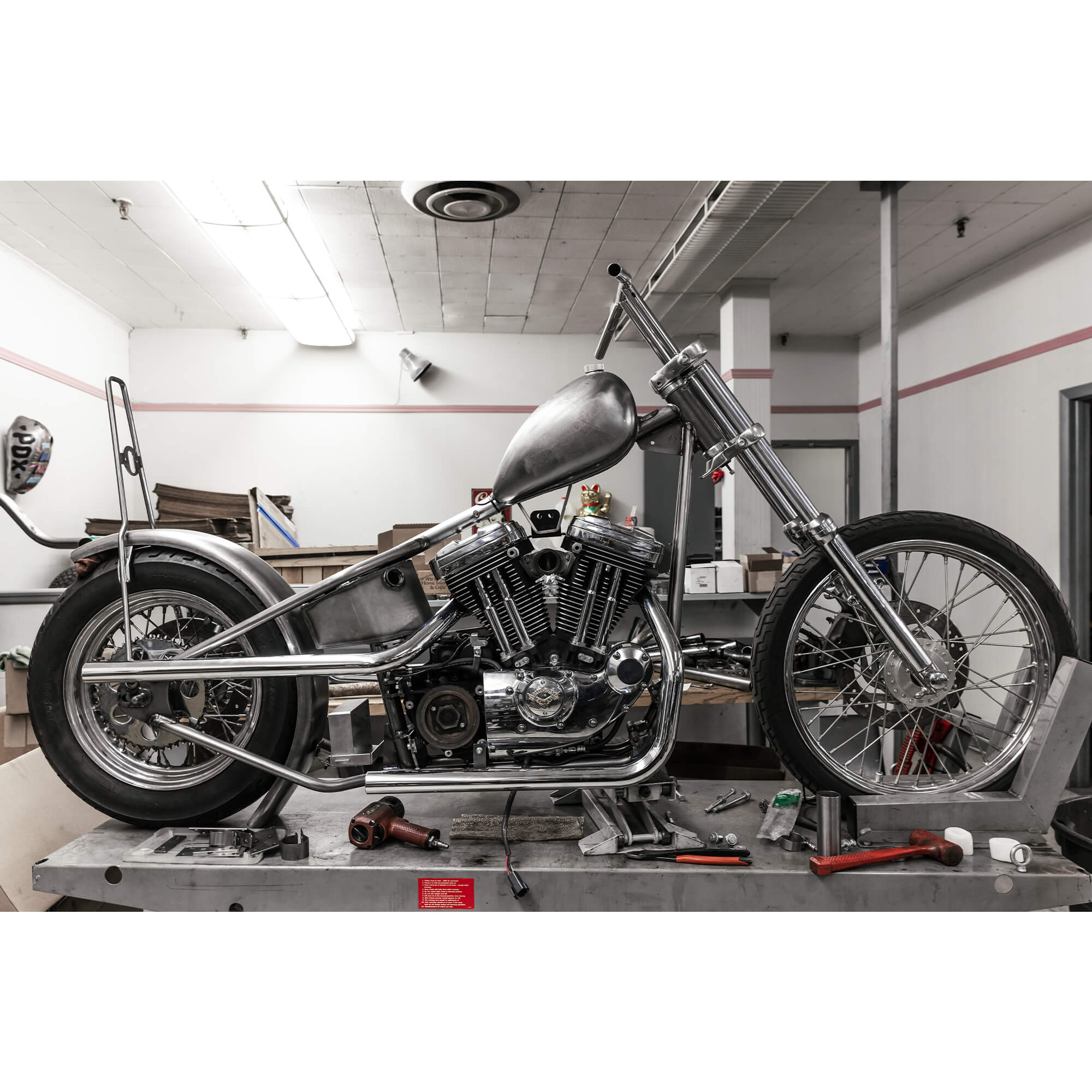 Full Rigid Chopper Frame 1986-2003 Harley-Davidson Sportsters - 3" Up - Sporty Tank Mounts - Image 16