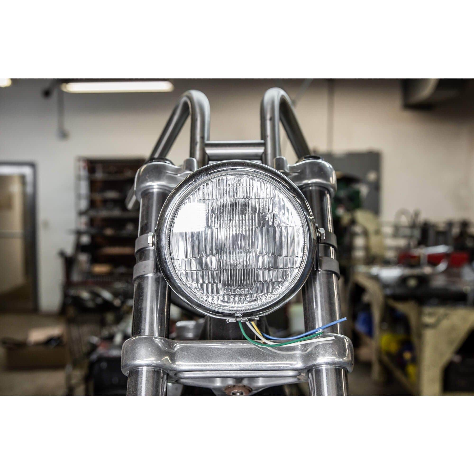 Side Mount Headlight Bracket Set for Harley 35mm Narrow Glide Front Forks - Image 6