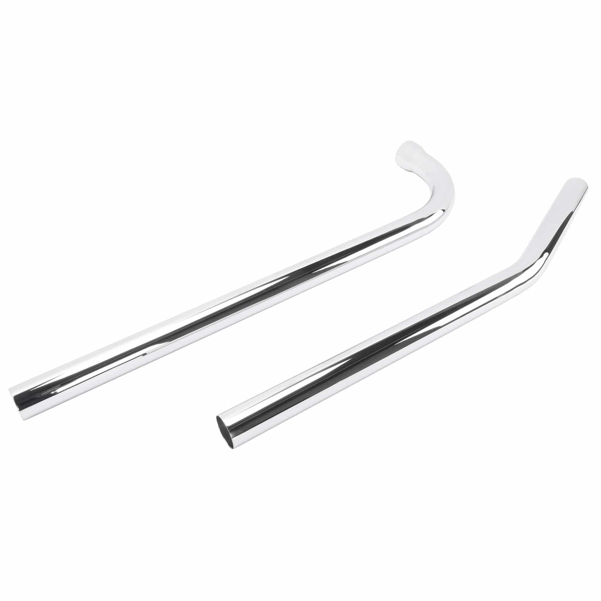 Upswept Exhaust Pipe Set 1948-1957 Harley-Davidson Rigid Panhead - Chrome - Image 2