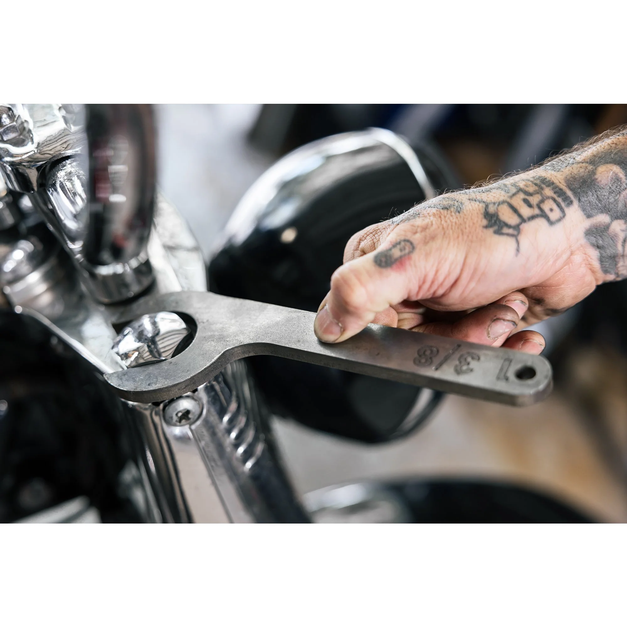 1-3/8" Wrench for Top Fork Nut Harley-Davidson Hydra Glide/Big Twin Large Axle Nut - Image 4