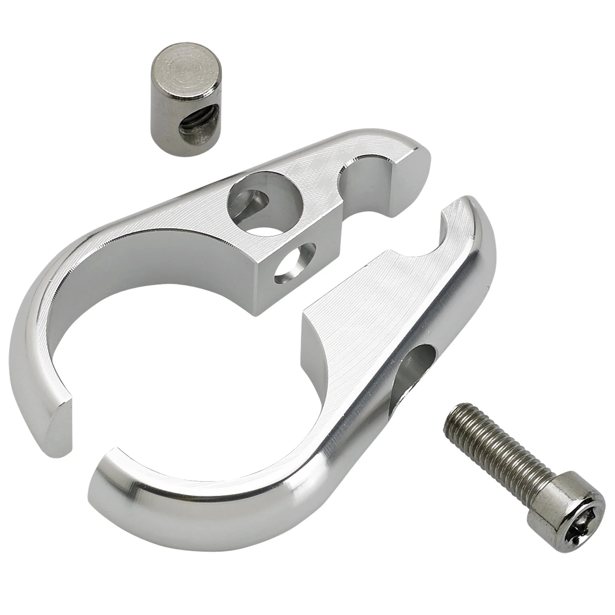 Throttle Cable Handlebar Clamp - Aluminum - for 1 inch Handlebars / Frame Tubing - Image 3