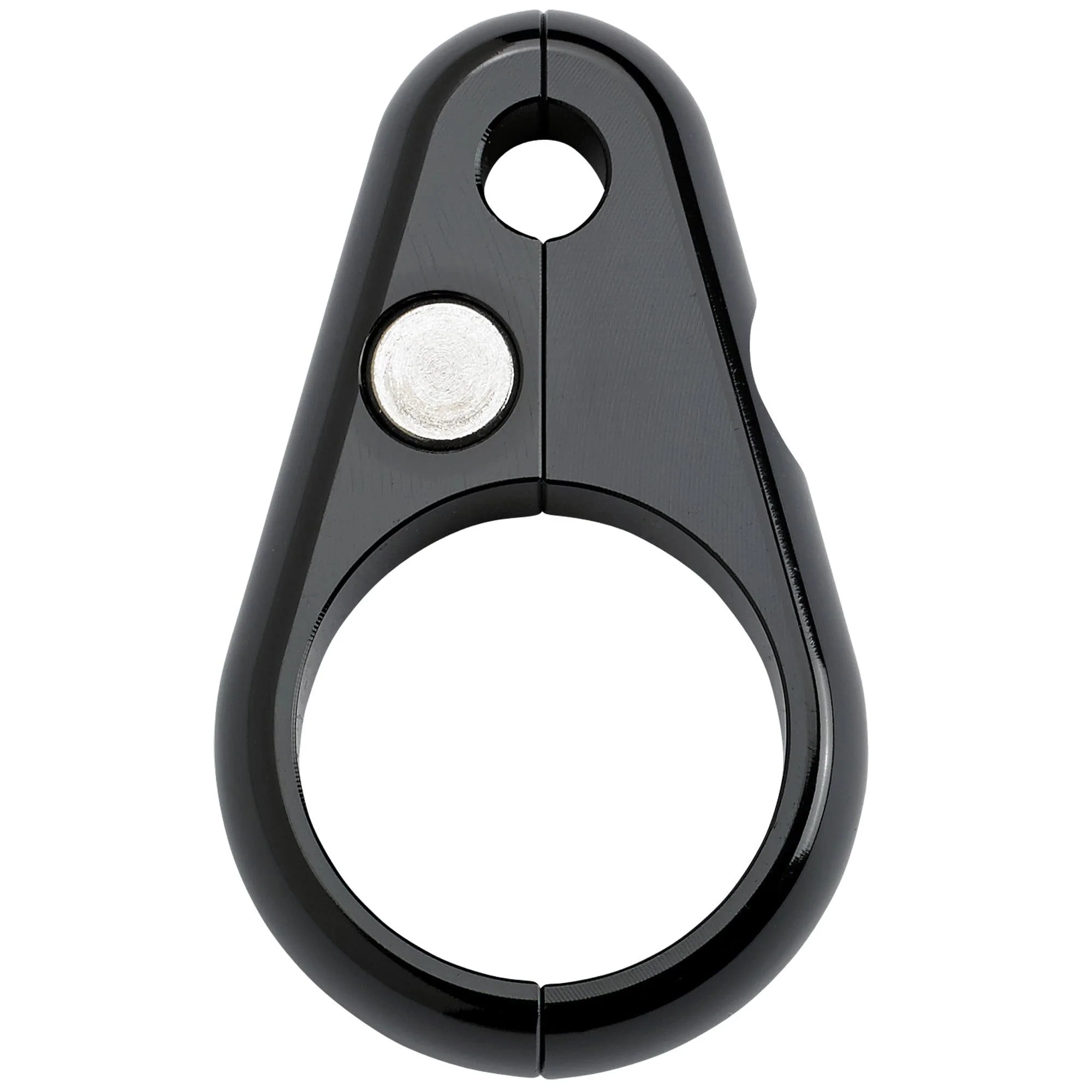 Throttle Cable Handlebar Clamp - Black - for 1 inch Handlebars / Frame Tubing - Image 2