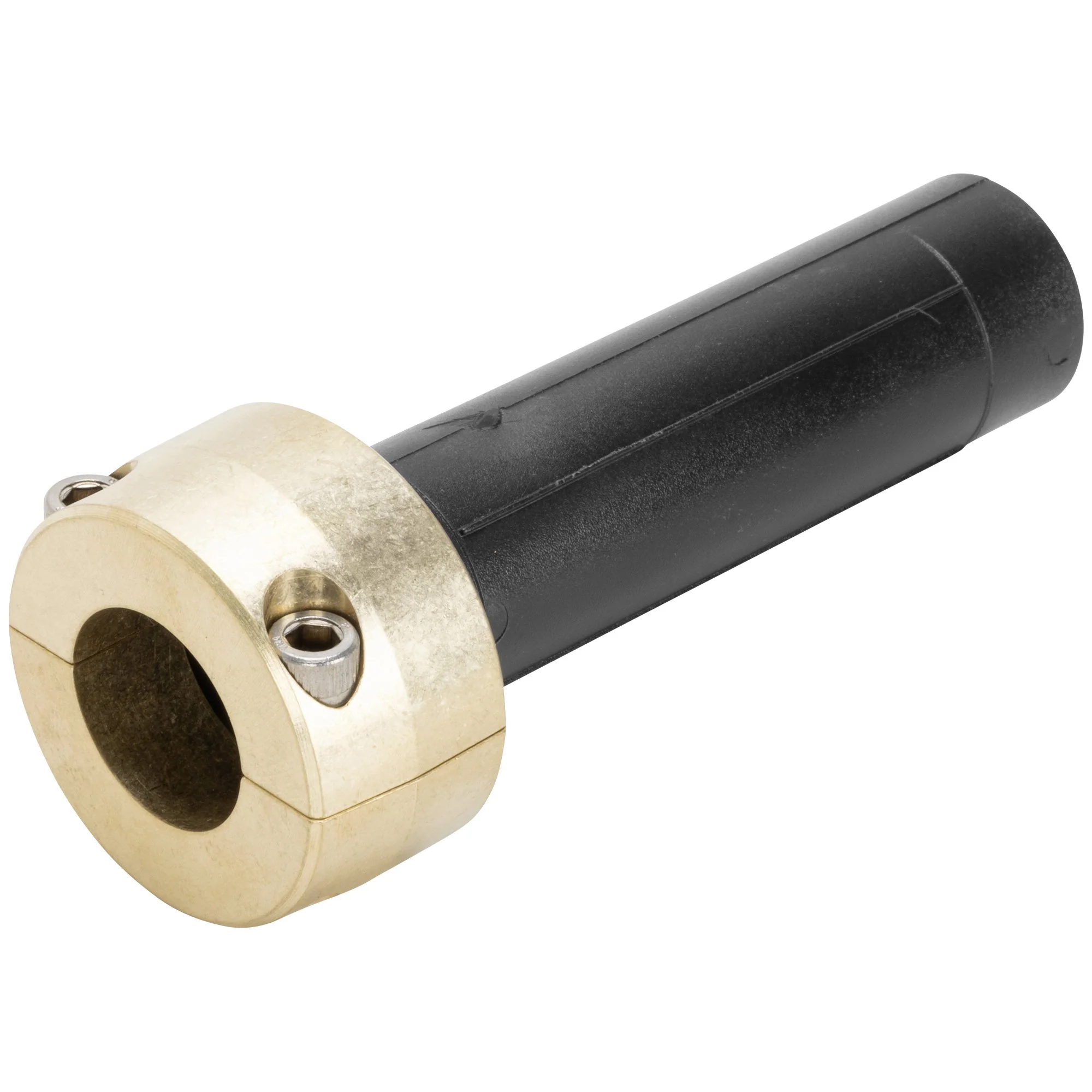 Throttle Housing 1981-1995 Harley Thread-In Single Cable - Brass - 1 inch