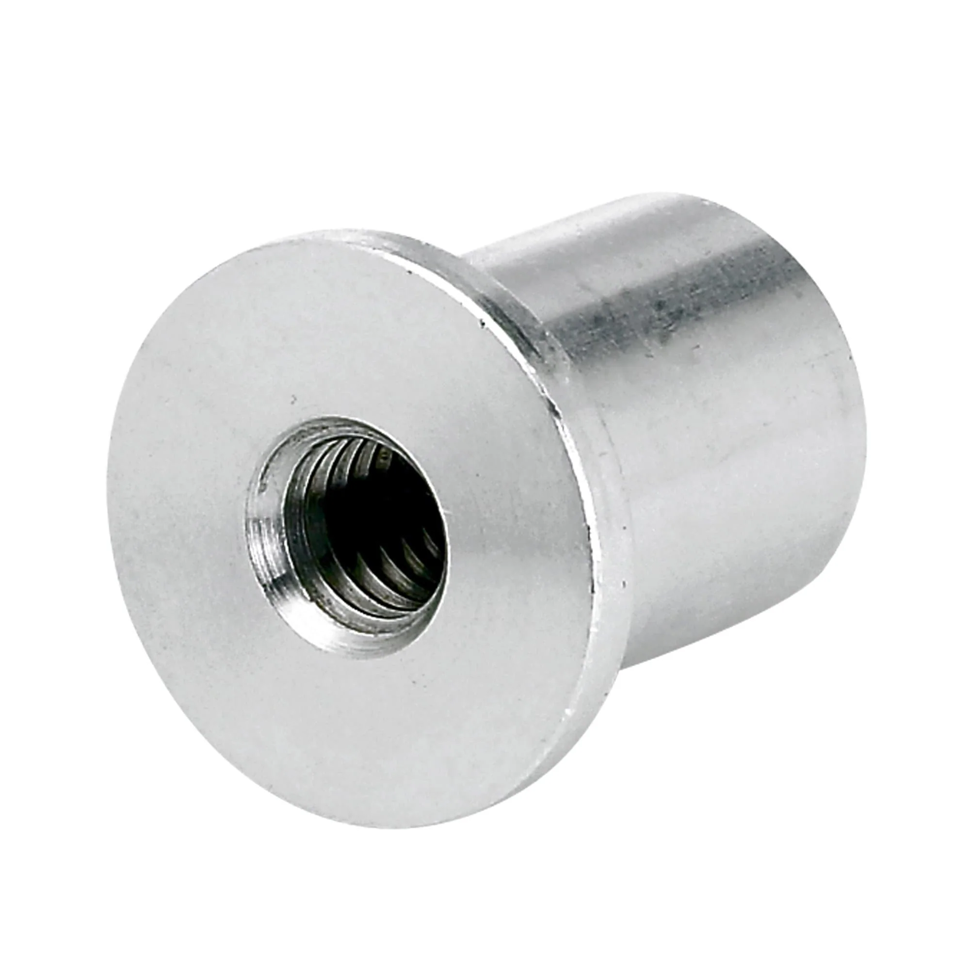 Tophat Blind Threaded Aluminum Bung 3/8-16 thread - 4 pack - Image 2