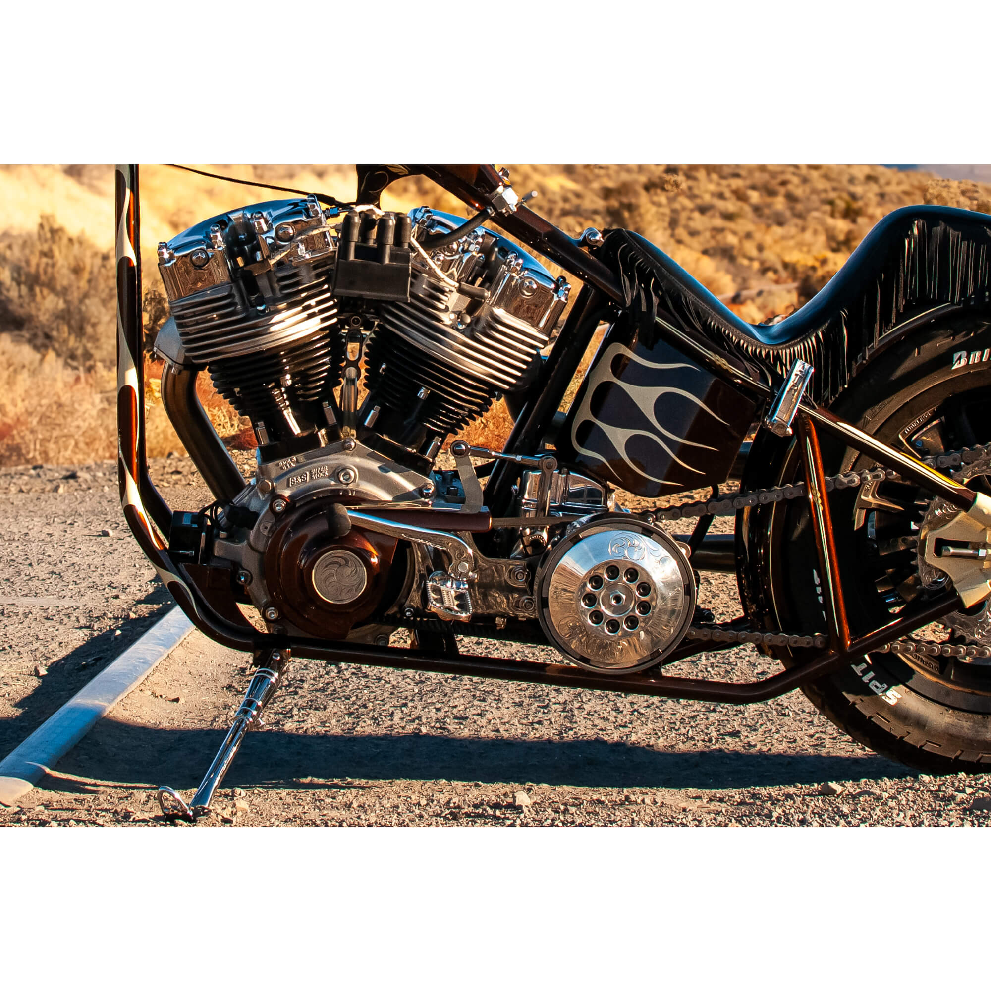 Midway Mid Controls 1970-1984 Harley-Davidson Shovelhead 1984-1999 Evo - Chrome - Image 9