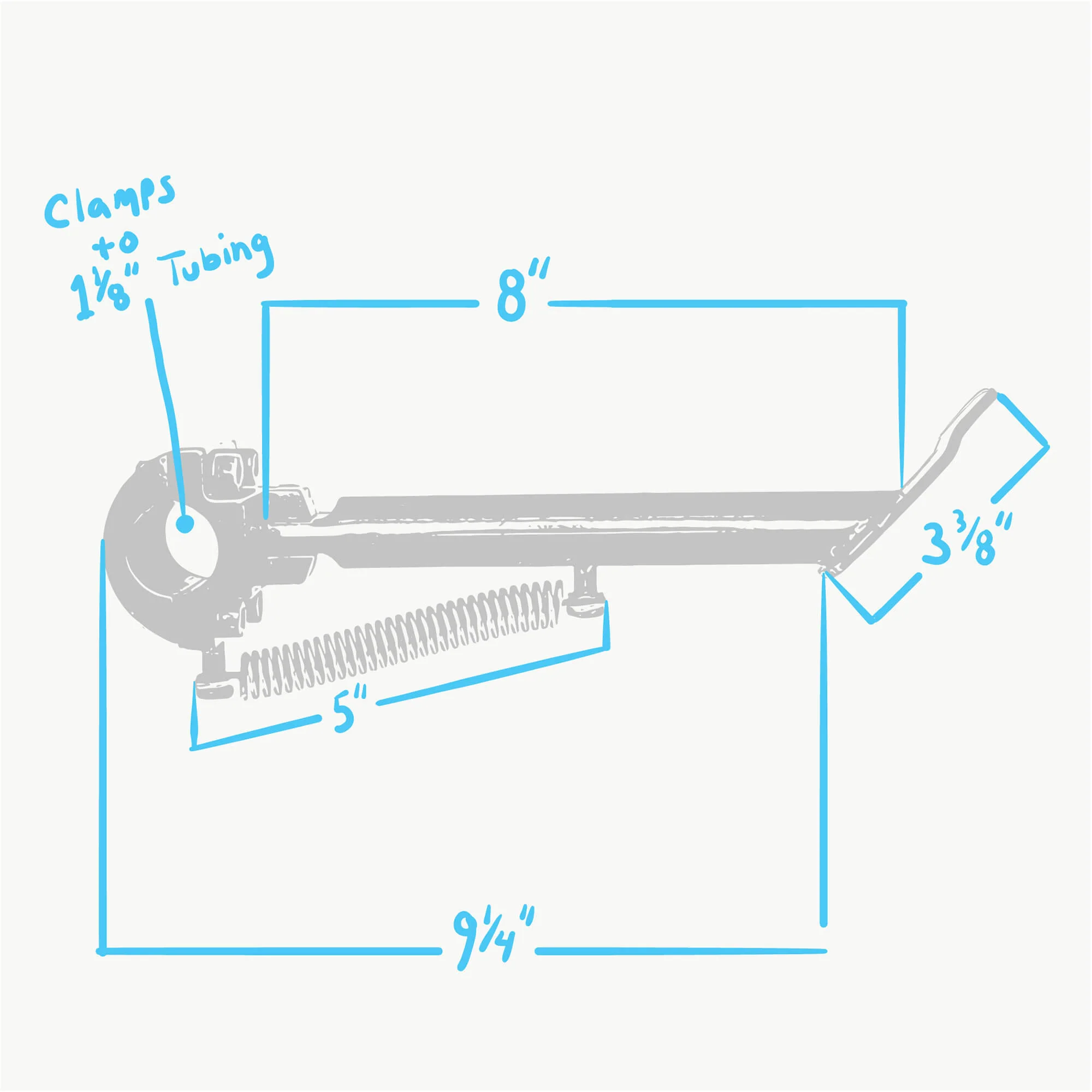 Universal Clamp-On Kickstand for Triumph - Heavy-Duty Steel, Fits 1963-70 Triumph 650 - Image 3