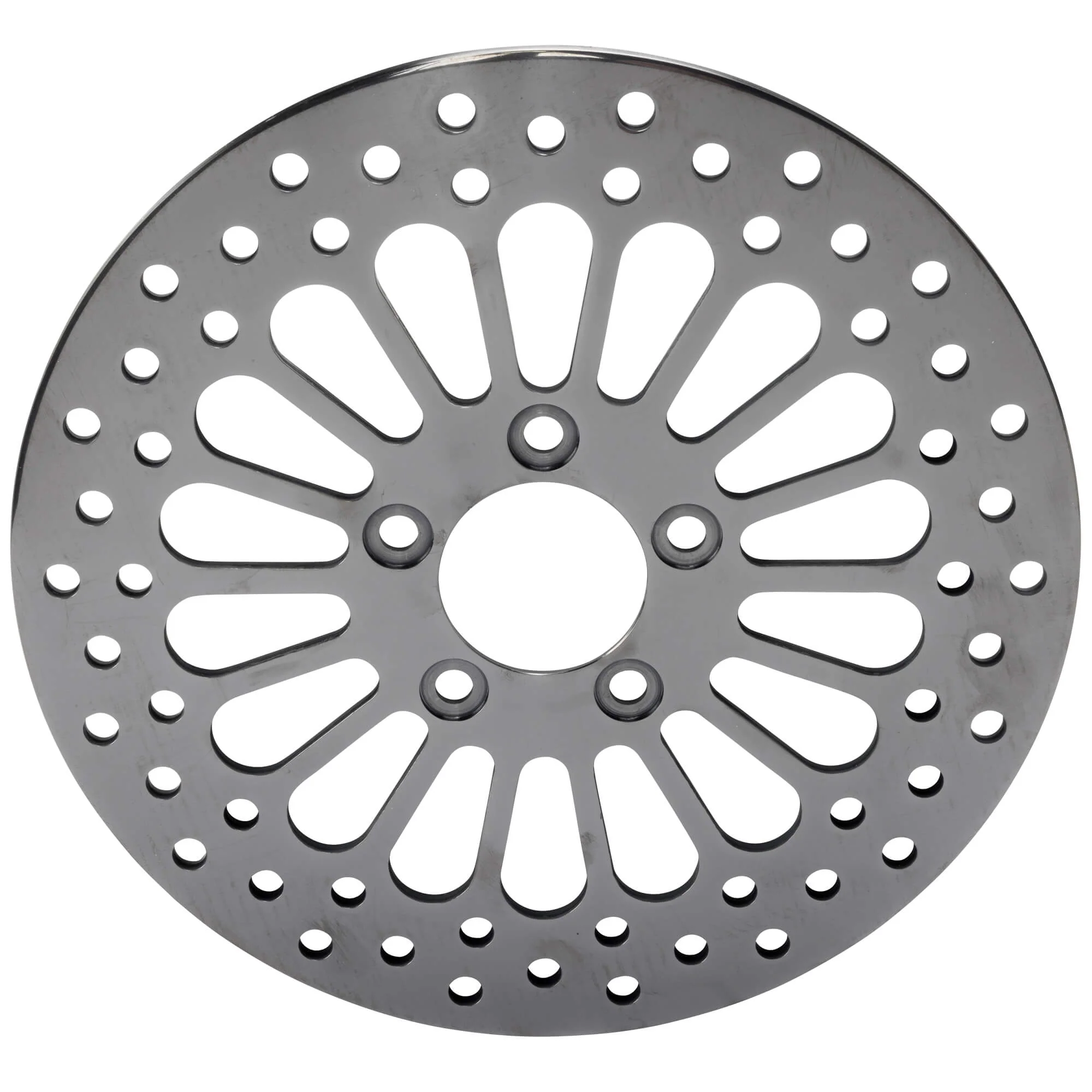 18 Spoke Black Stainless Steel Brake Rotor - 11.5 inches - Rear - Replaces Harley-Davidson OEM #41789-92/41797-00