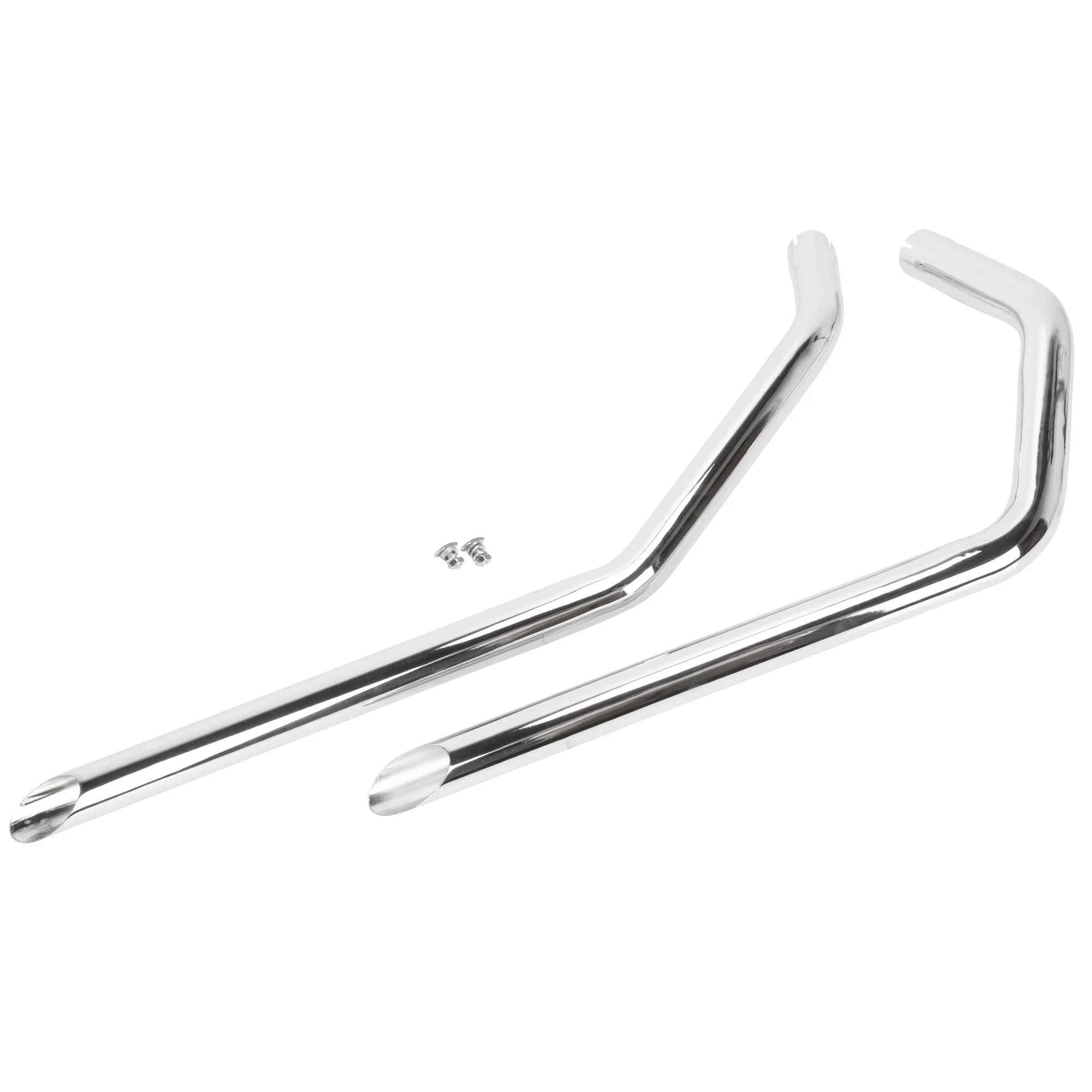 MCM Slash Cut Drag Pipes 1957-1985 Harley-Davidson Sportster (Except 1979) - Chrome - Image 2