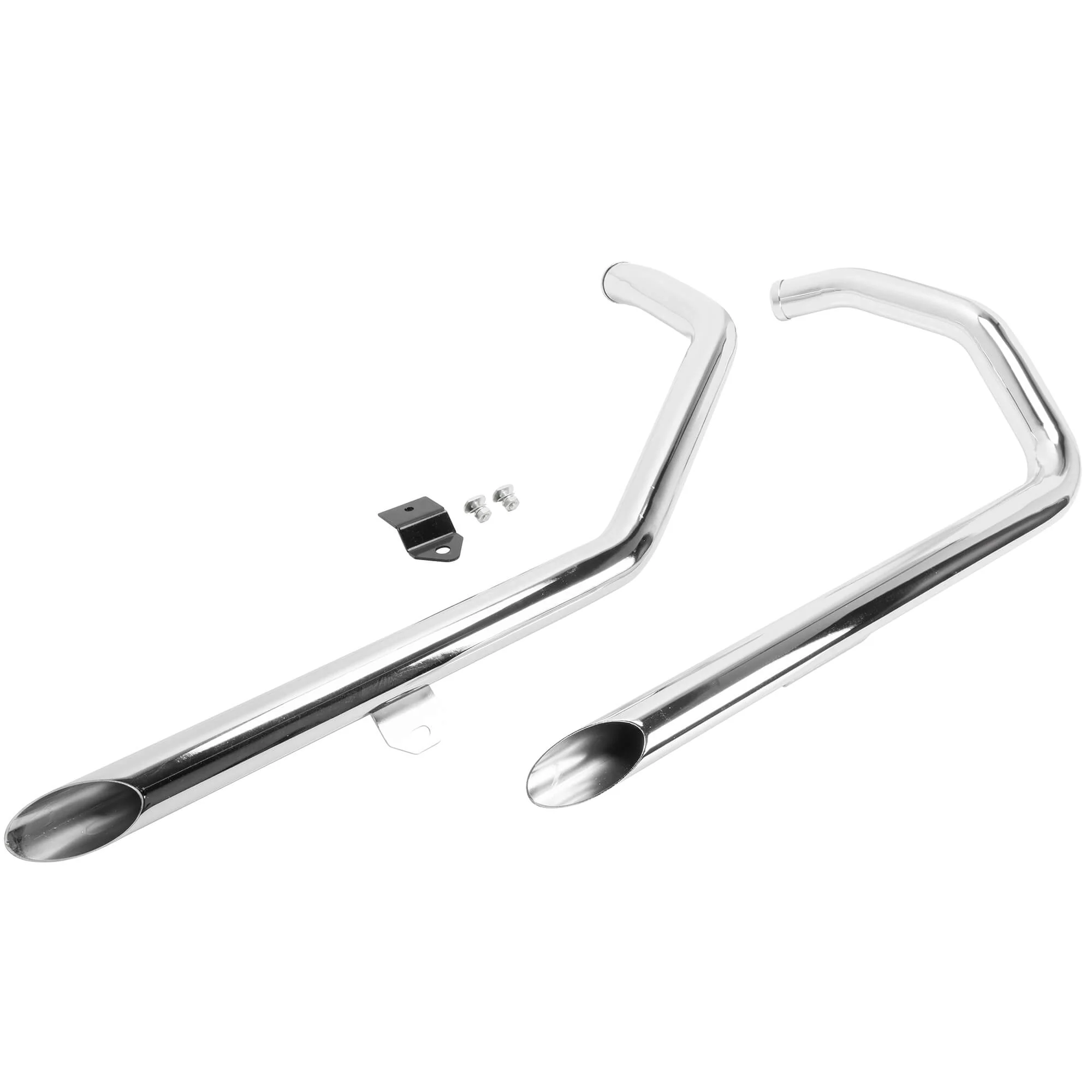 MCM Slash Cut Drag Pipes 1986-2003 Harley-Davidson Sportster - Chrome - Image 2