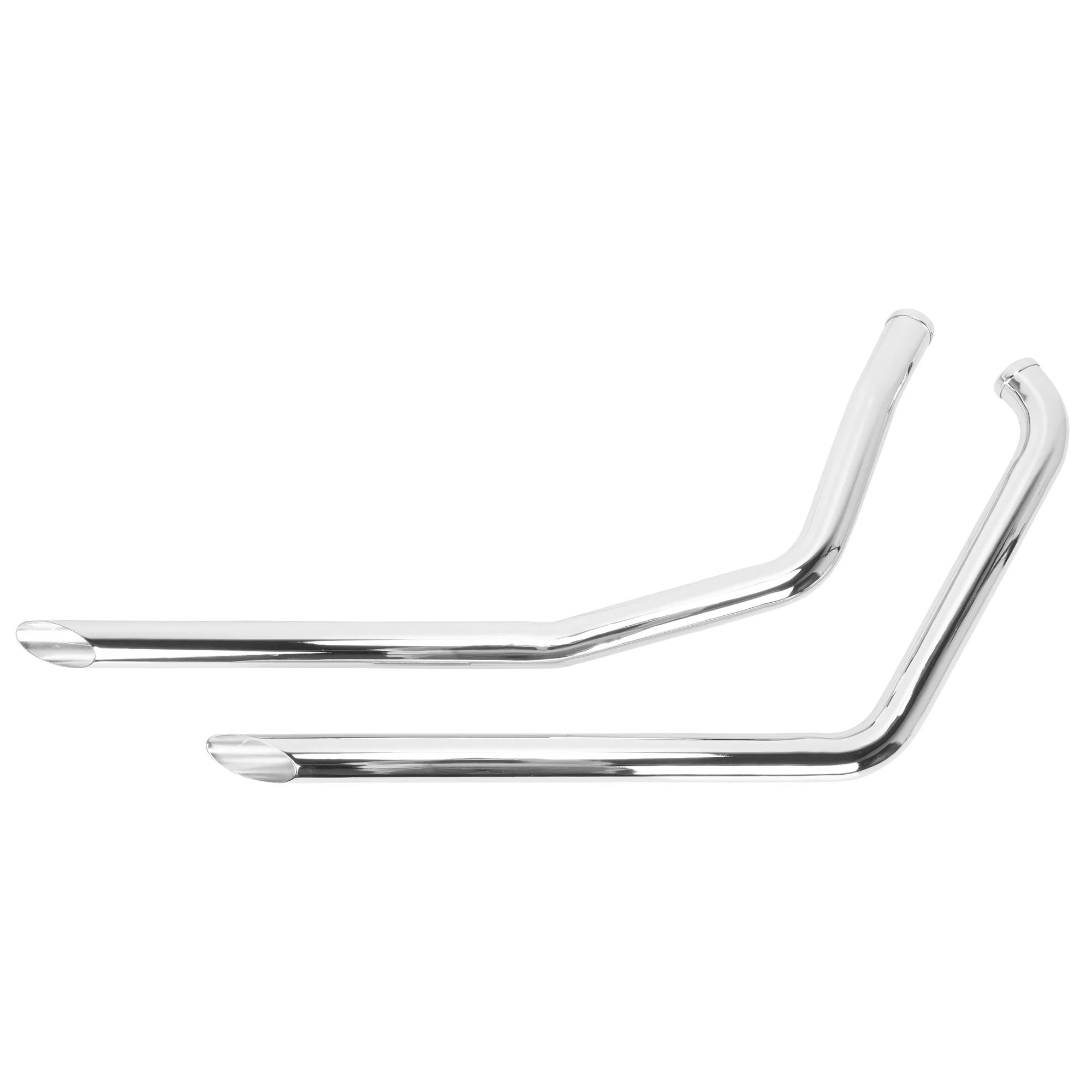 MCM Slash Cut Drag Pipes 1986-2006 Harley-Davidson Softail - Chrome