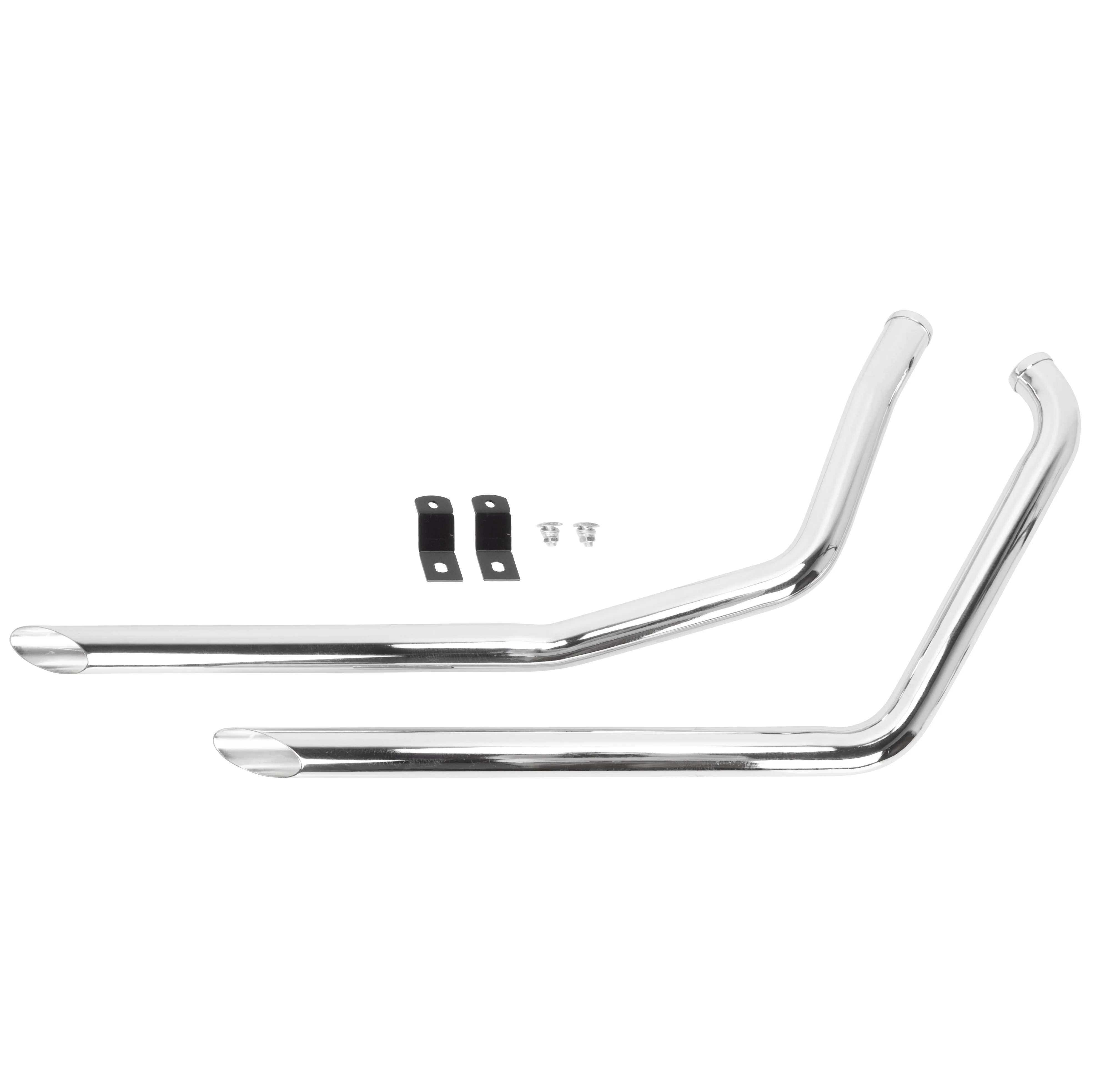 MCM Slash Cut Drag Pipes 1986-2006 Harley-Davidson Softail - Chrome - Image 2