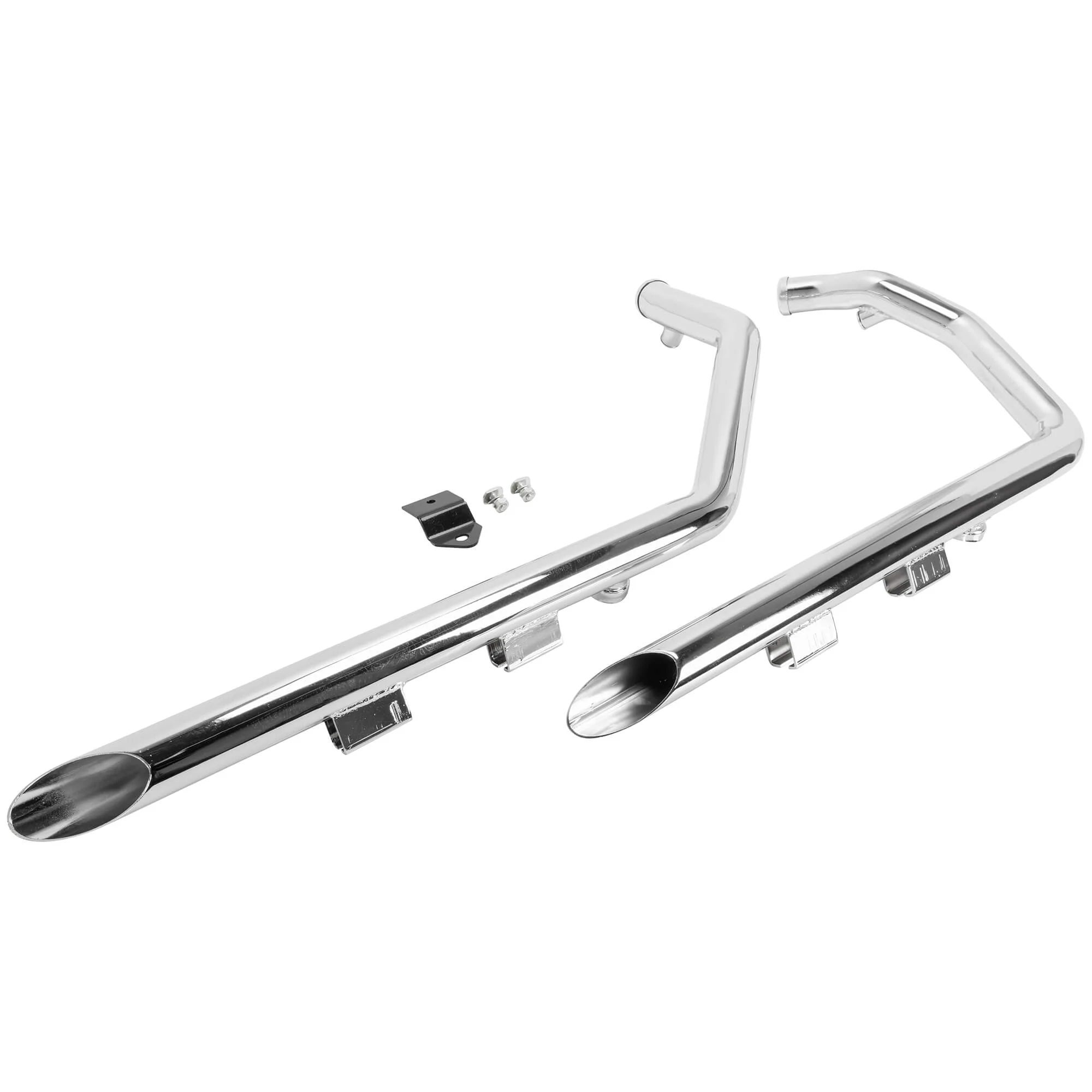 MCM Slash Cut Drag Pipes 2004-2013 Harley-Davidson Sportster - Chrome - Image 2