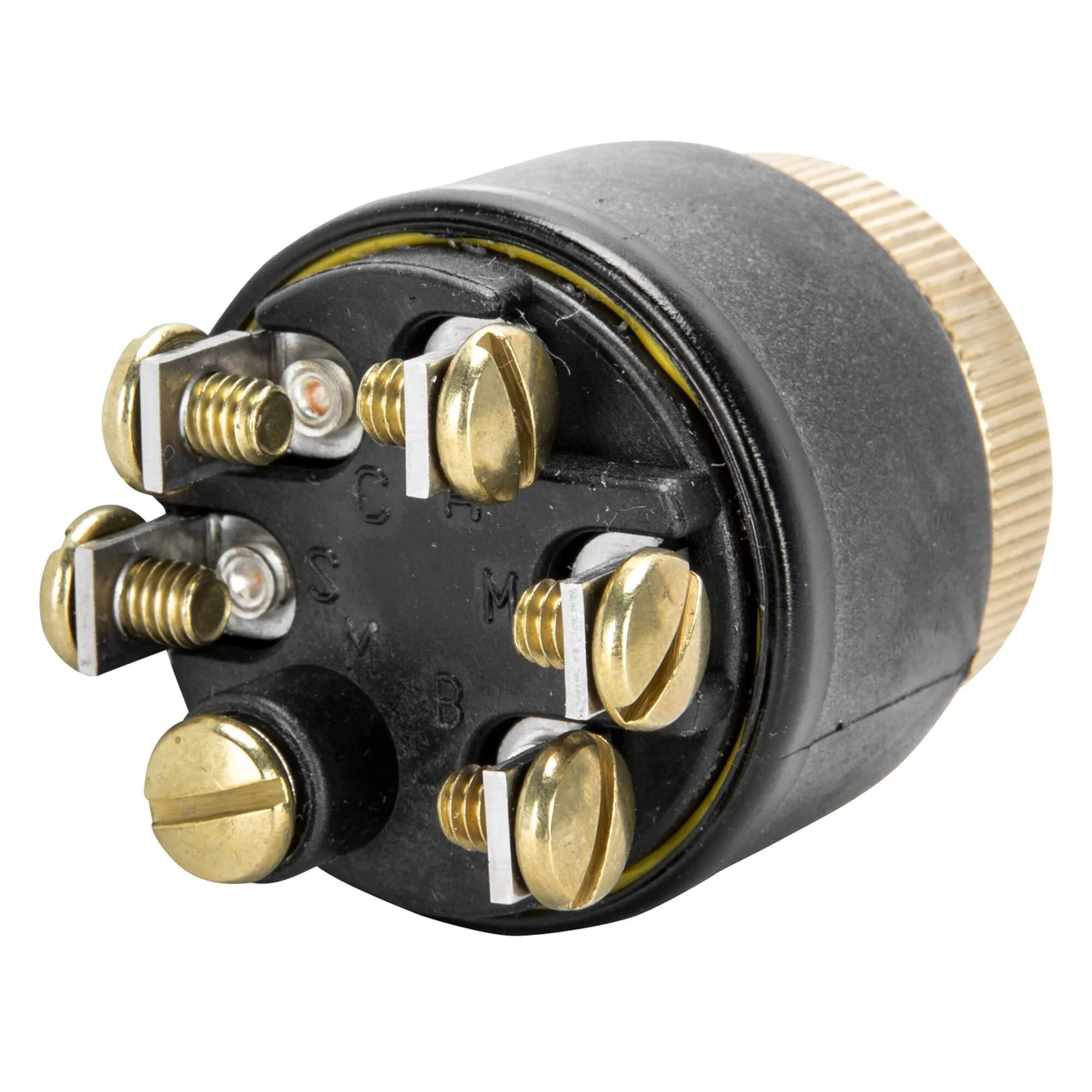 Weatherproof Starter Ignition Switch - Brass Bezel - Image 4